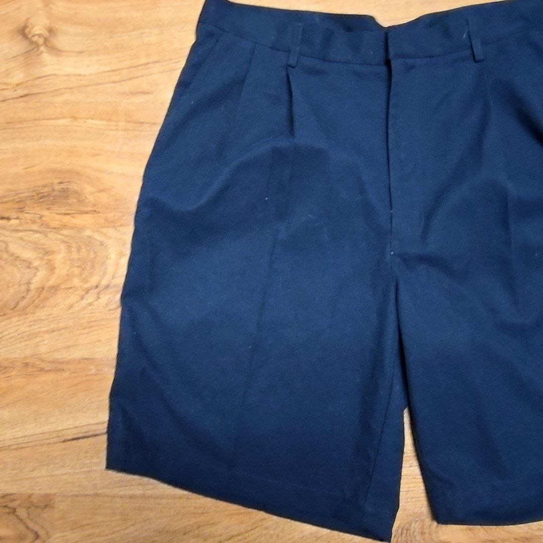 Nike Nike Navy Blue Pleated Casual Mens 36 Golf Shorts Size US 36 / EU 52 - 2 Thumbnail