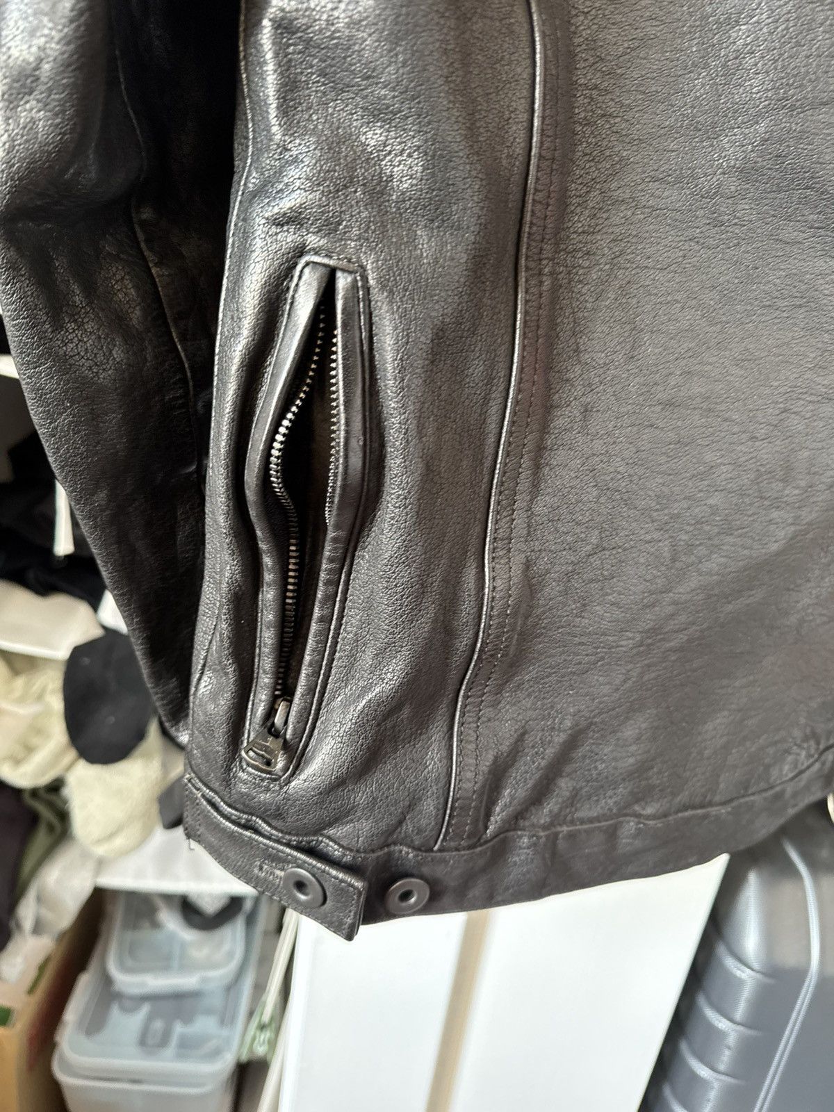 Yohji Yamamoto Yohji Yamamoto Pour Homme x Isamu Katayama Leather Jacket Size US L / EU 52-54 / 3 - 13 Thumbnail