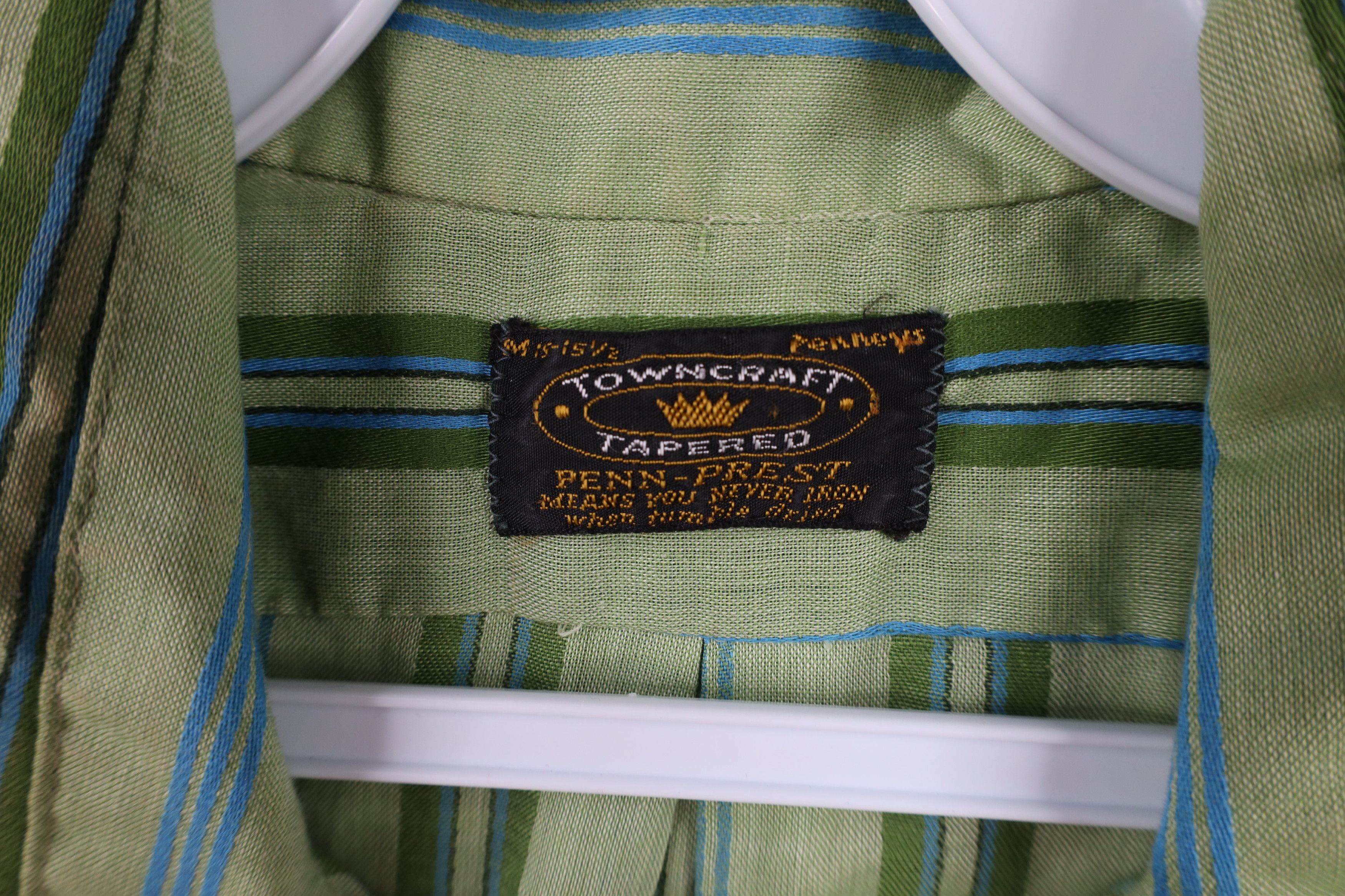 Vintage Vintage 60s 70s Streetwear Tapered Striped Button Shirt USA Size US M / EU 48-50 / 2 - 7 Thumbnail