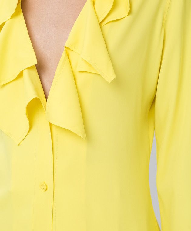 Bottega Veneta o1y0725 Solid Color Shirt in Yellow Size XS / US 0-2 / IT 36-38 - 2 Thumbnail