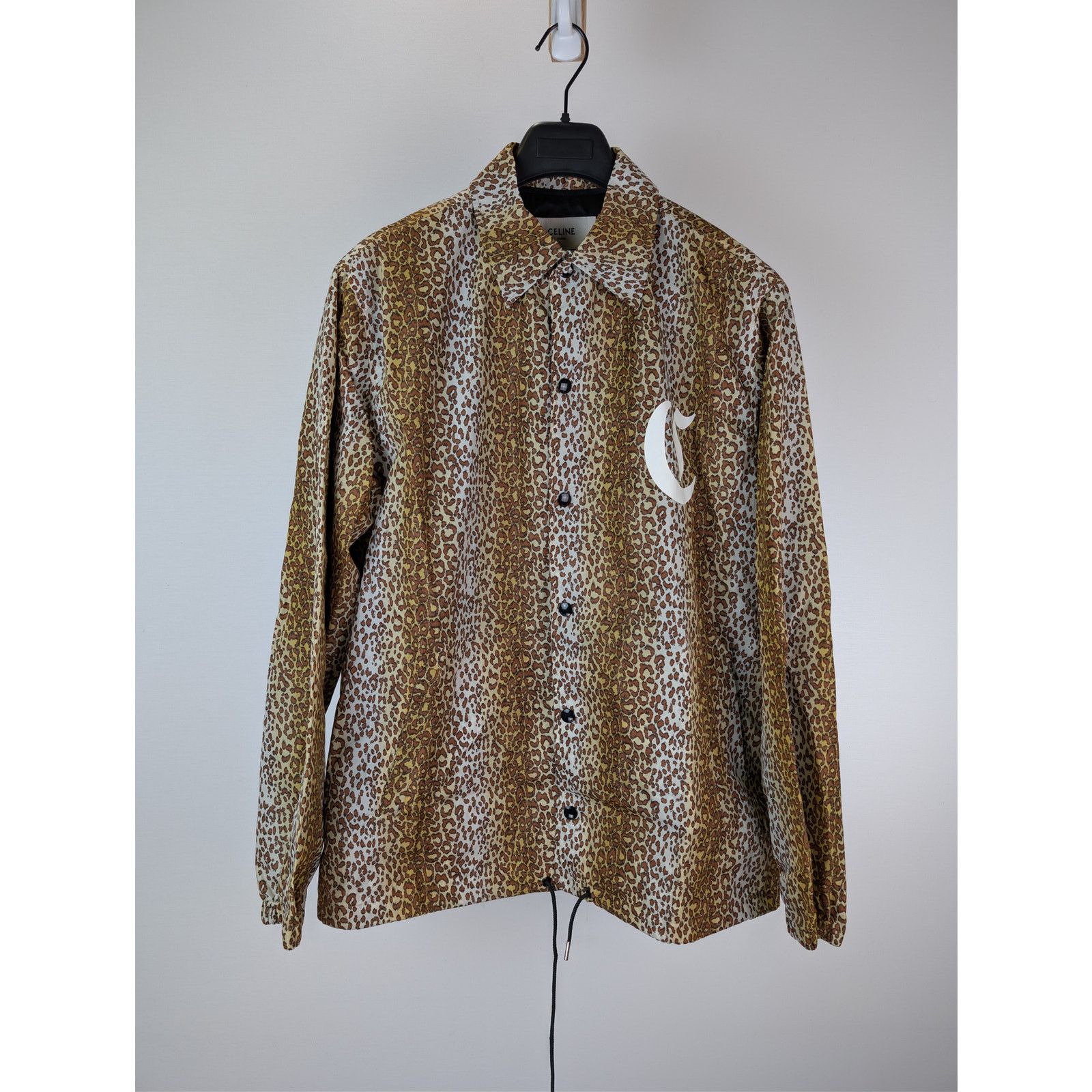 Celine o1rshd1 Leopard Print Nylon Coach Button Up Shirt in Multi Size US S / EU 44-46 / 1 - 2 Thumbnail