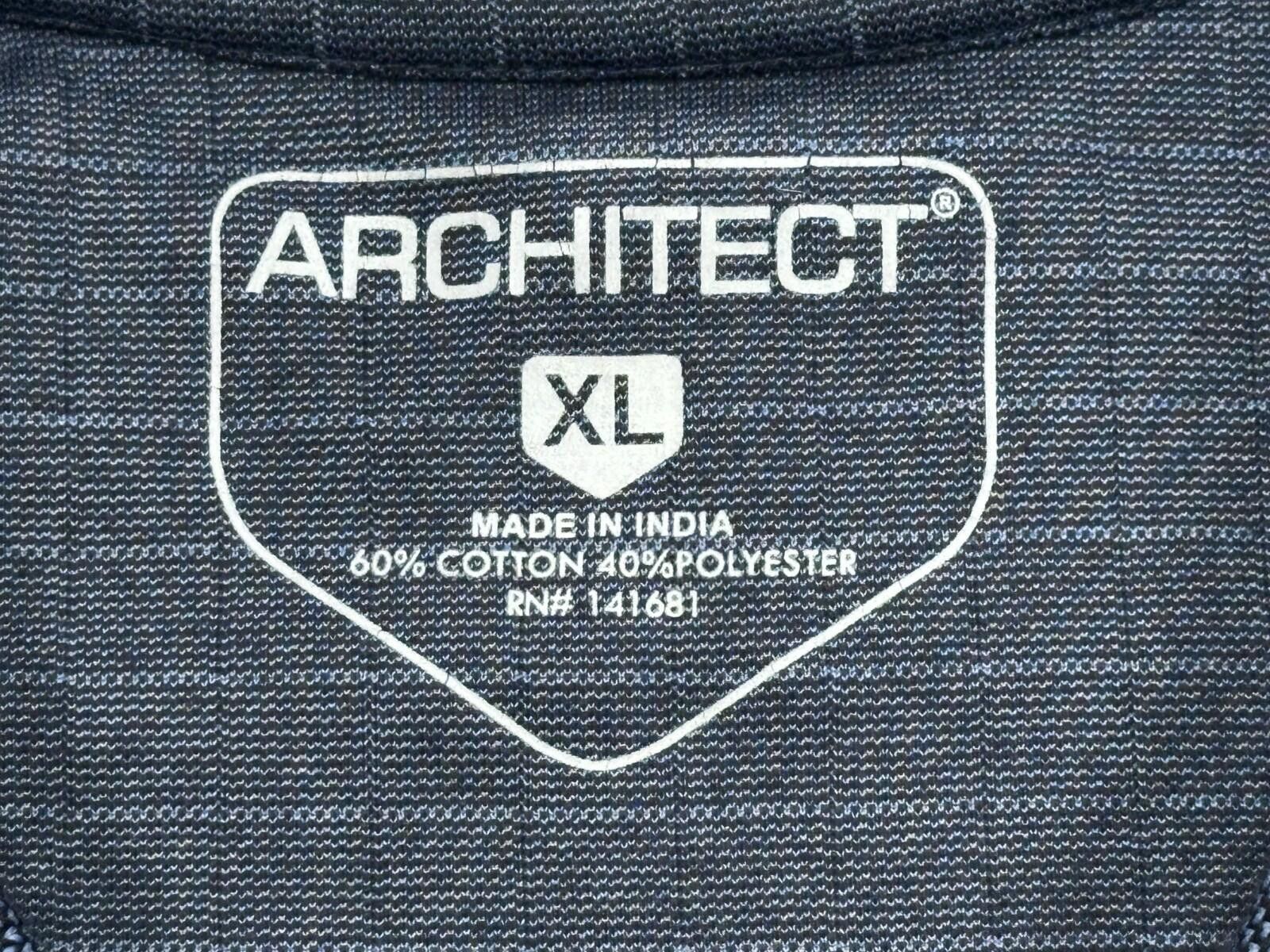 Architect Architect NWT 1/4 Button Striped Polo Shirt Blue Mens XL Size US XL / EU 56 / 4 - 5 Thumbnail