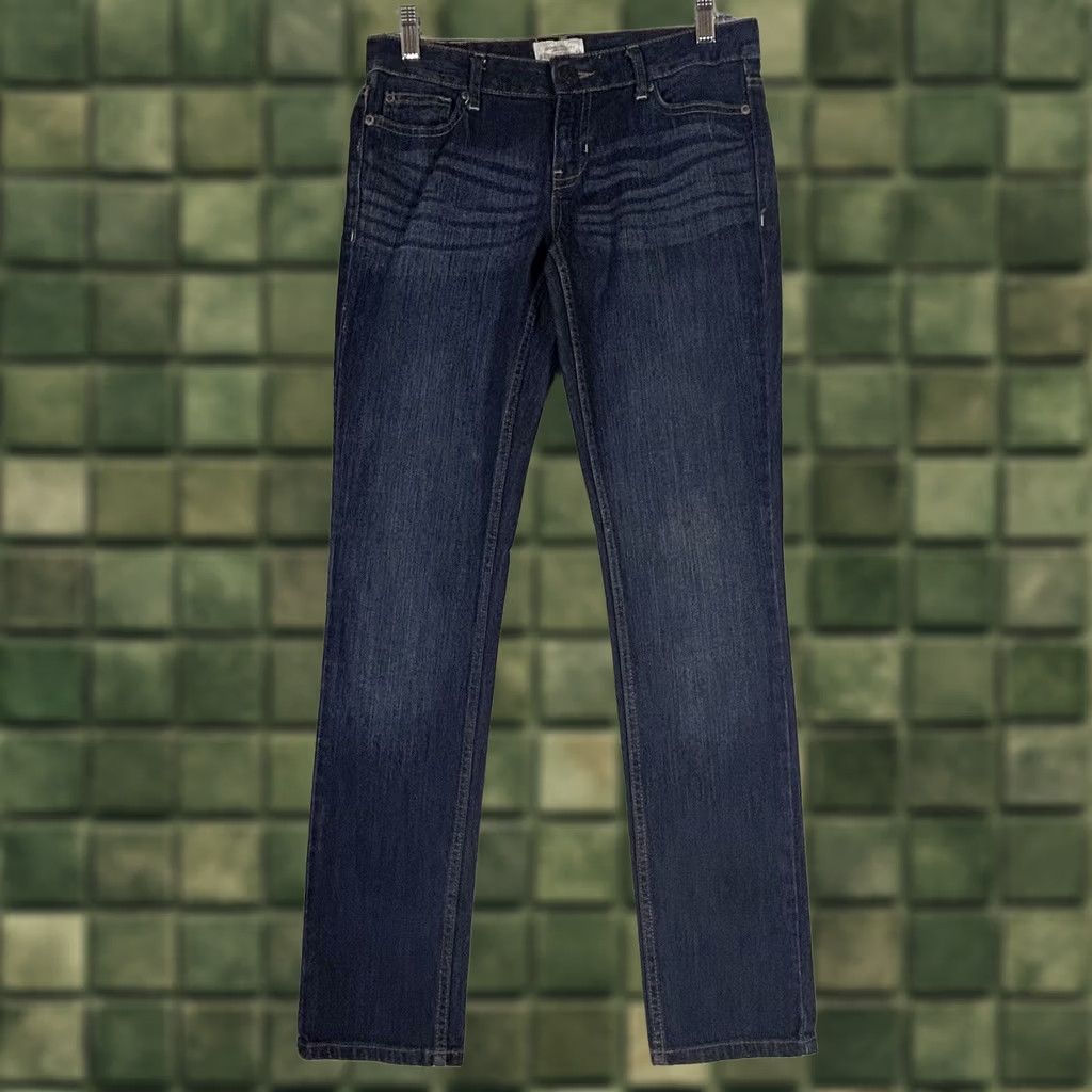 Vintage Aéropostale Bayla Skinny Jeans Blue Dark Wash Low Rise Size 4 Women's Stretch Denim 5-Pocket Size 27" / US 4 / IT 40 - 1 Thumbnail