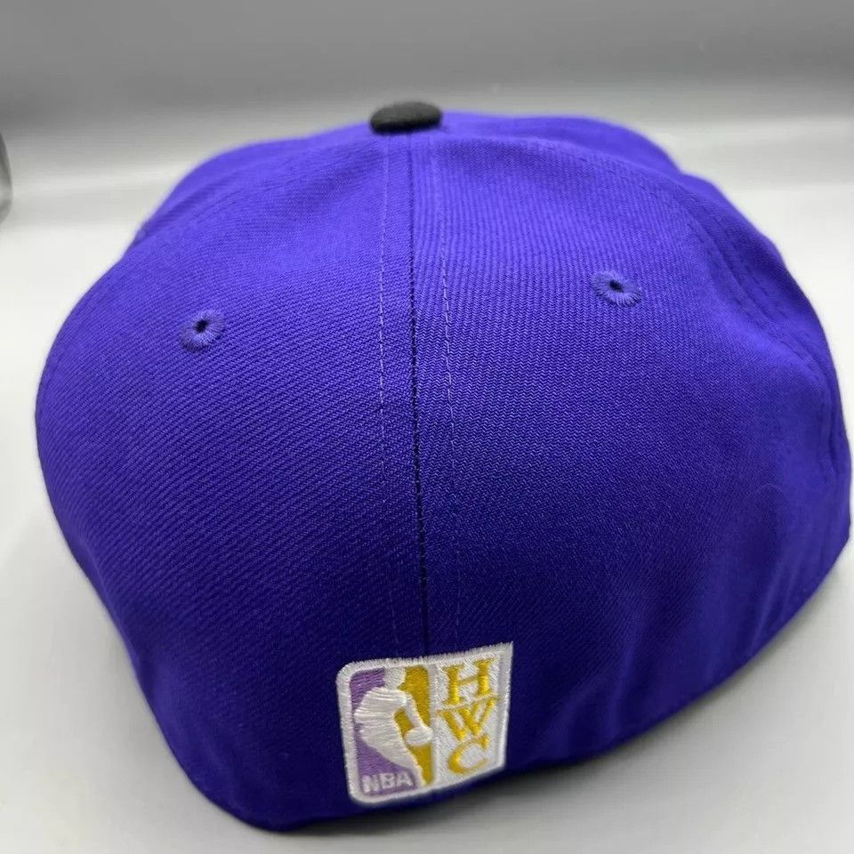 Mitchell & Ness Los Angeles LA Lakers Hat Men 7 3/8 Purple NBA Fitted Cap Size ONE SIZE - 7 Thumbnail