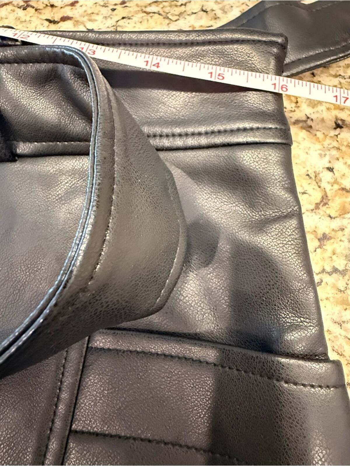Other Bagatelle black faux leather mini skirt pockets & bow SZ M Size 32" / US 10 / IT 46 - 9 Thumbnail