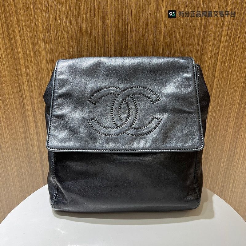 Chanel Large Logo Leather Crossbody Fanny Pack in Black, Men's