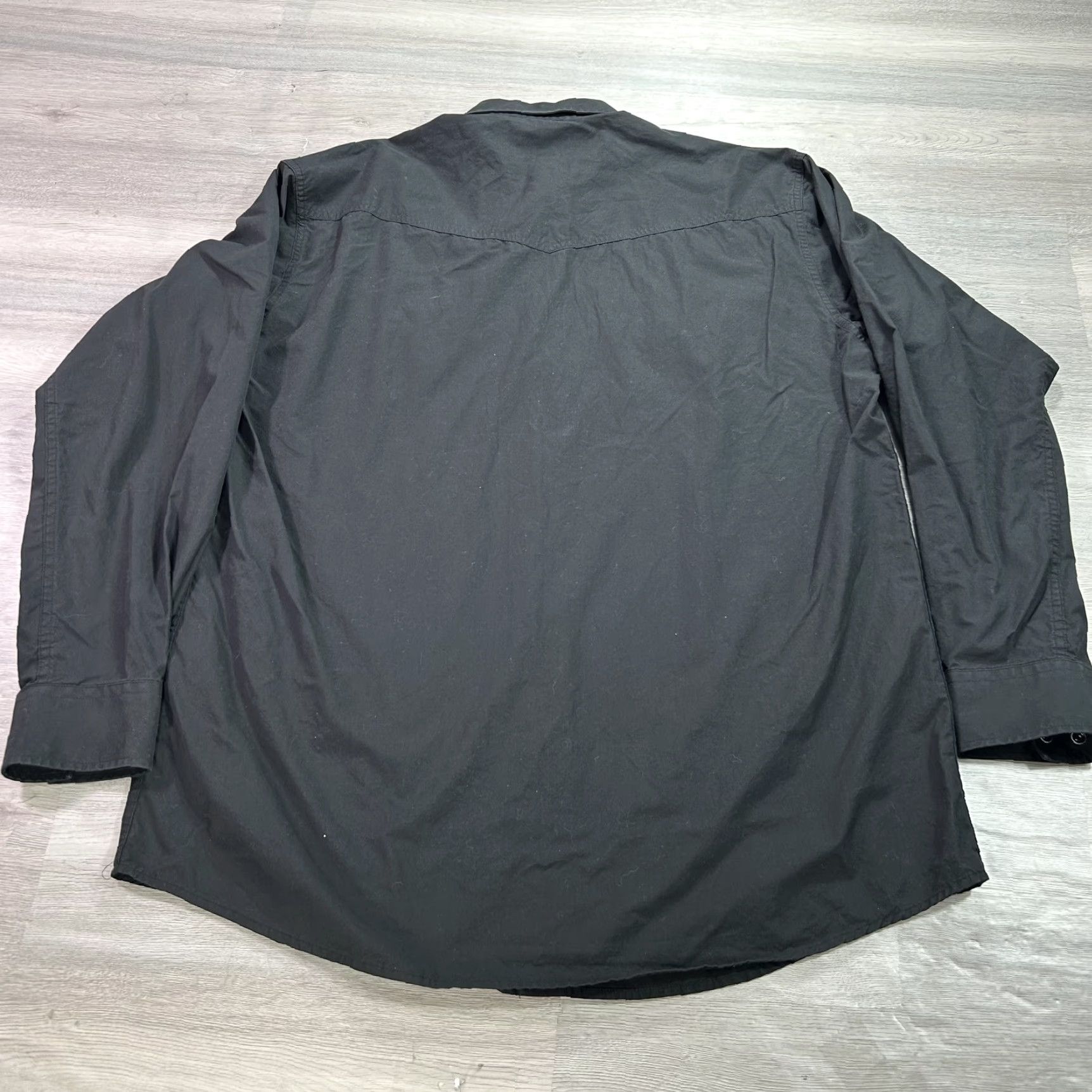 Vintage Cinch Miller Ranch Shirt Mens XL Black Solid Western Button Up Size US XL / EU 56 / 4 - 2 Thumbnail