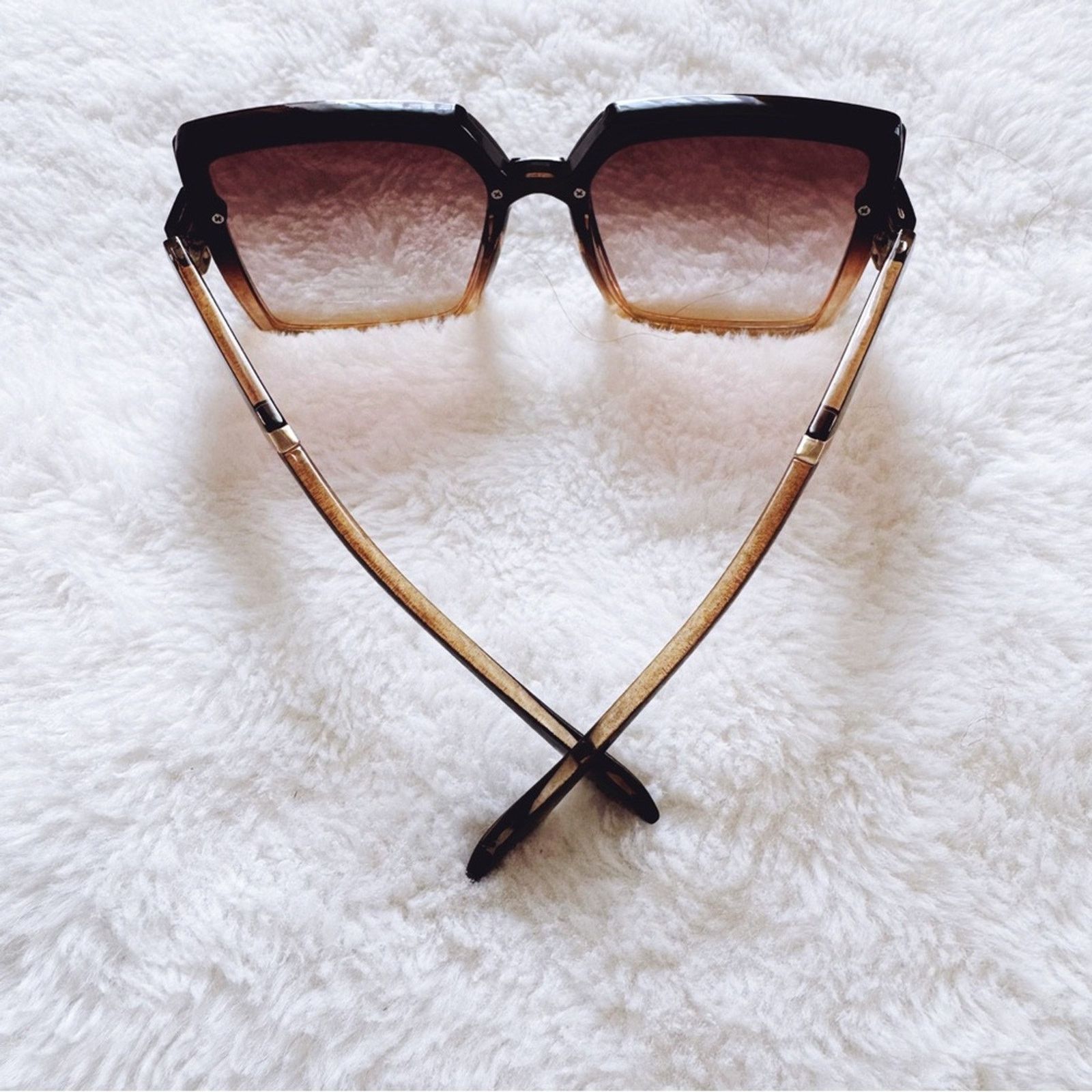 Other Gloria Brown Square Oversized Sunglasses Size ONE SIZE - 11 Thumbnail