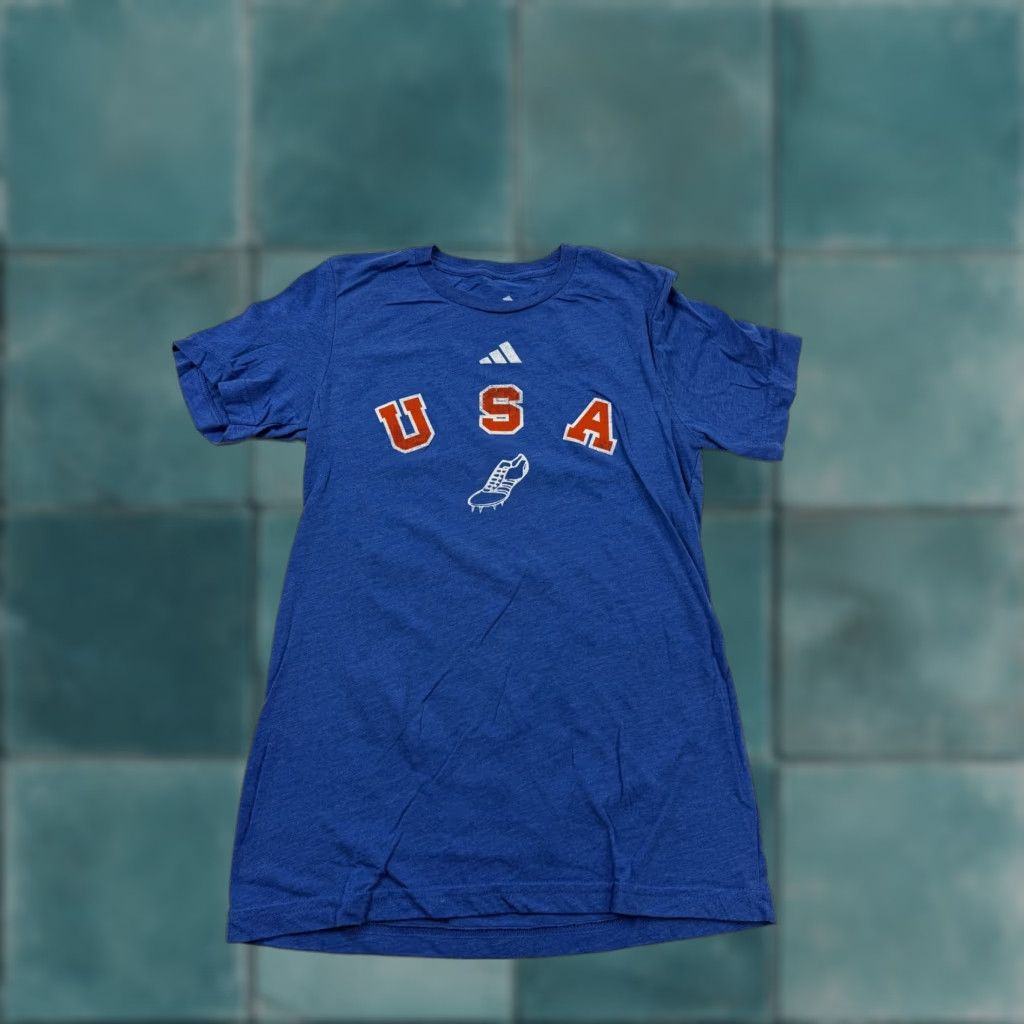 Adidas Adidas Shirt Mens Small Blue USA Track & Field Graphic Tee Tagless Lightweight Size US S / EU 44-46 / 1 - 1 Thumbnail