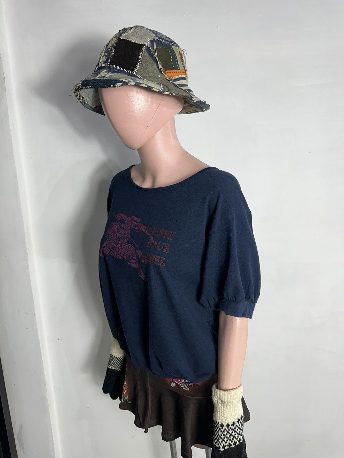 Burberry × Vintage Burberry Blue Label Big Logo Tshirt Size XS / US 0-2 / IT 36-38 - 3 Thumbnail