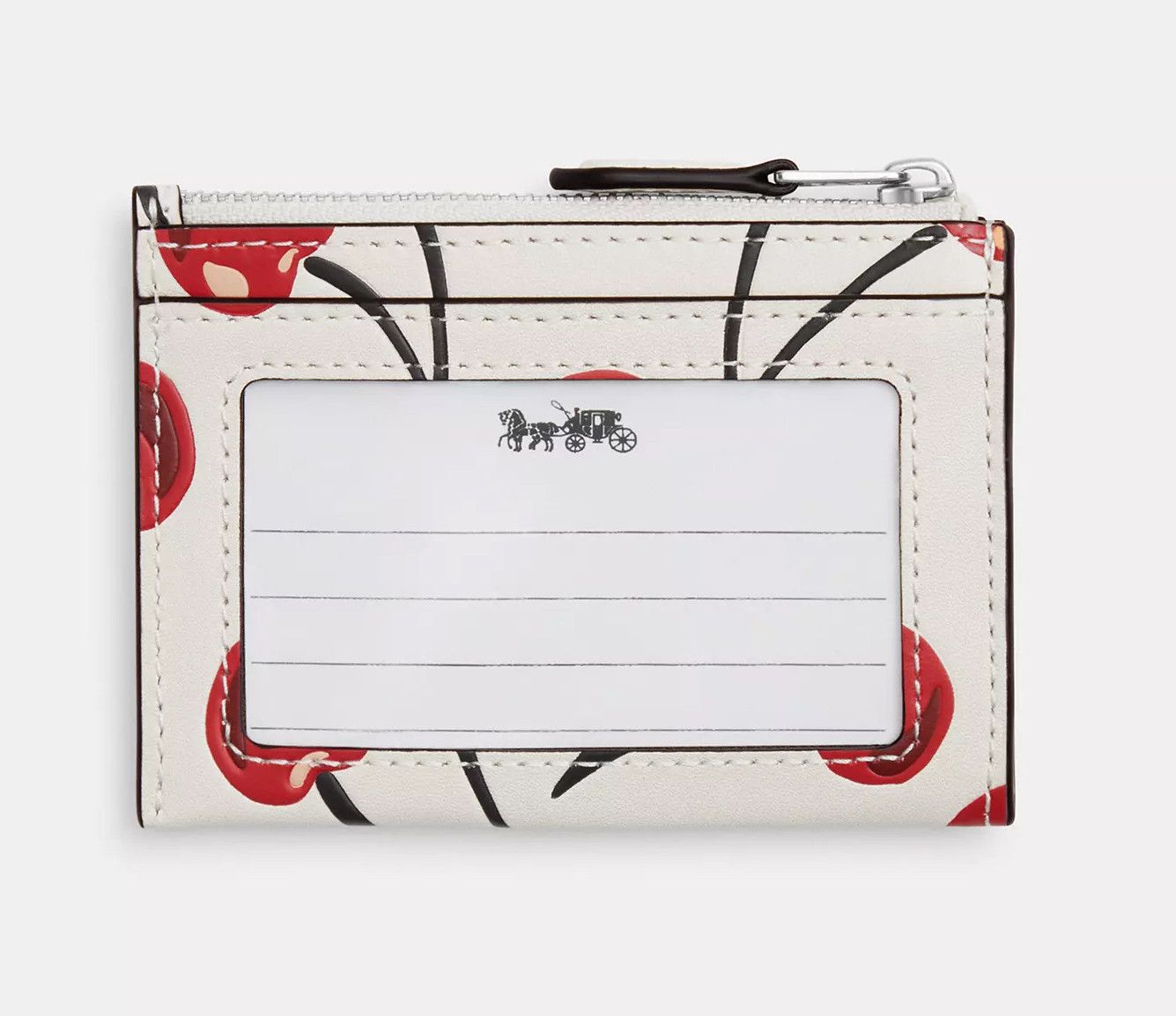 Coach 🍒 Mini Skinny Id Case With Cherry Print CZ463 Size ONE SIZE - 7 Thumbnail