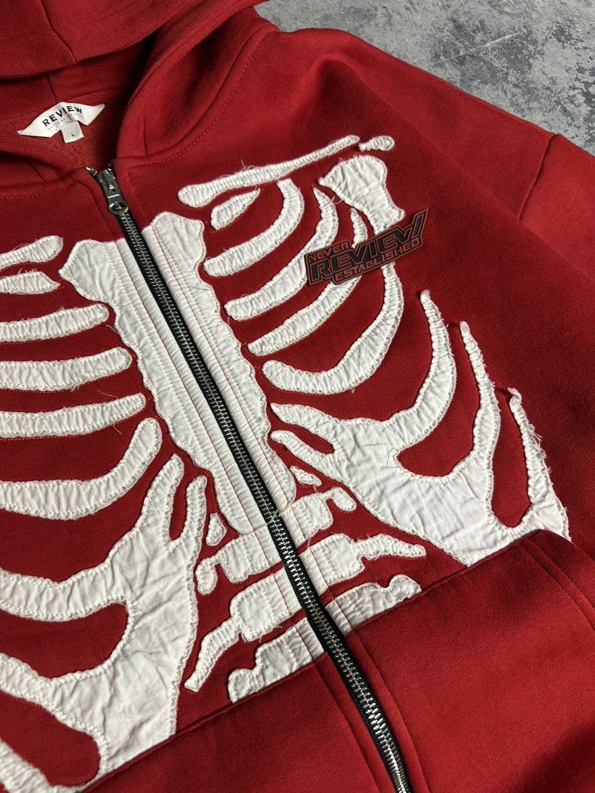 If Six Was Nine Vintage Skeleton Zip Hoodie All Over Print Faded Japanese Size US L / EU 52-54 / 3 - 6 Thumbnail