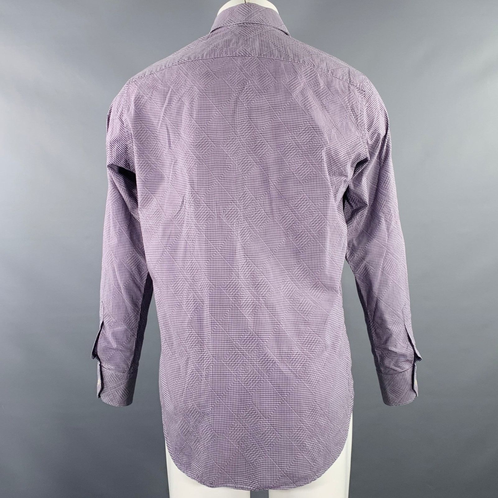 Etro Size M Purple Checkered Cotton Button Up Long Sleeve Shirt Size US M / EU 48-50 / 2 - 4 Thumbnail