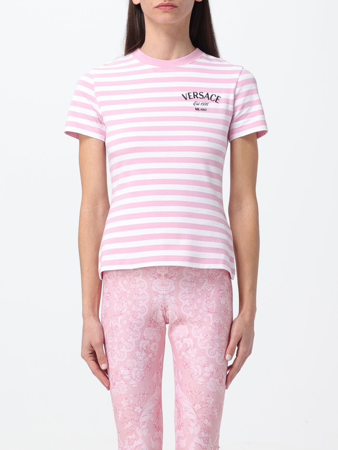 image of Versace T-Shirt Woman White, Women's (Size Medium)