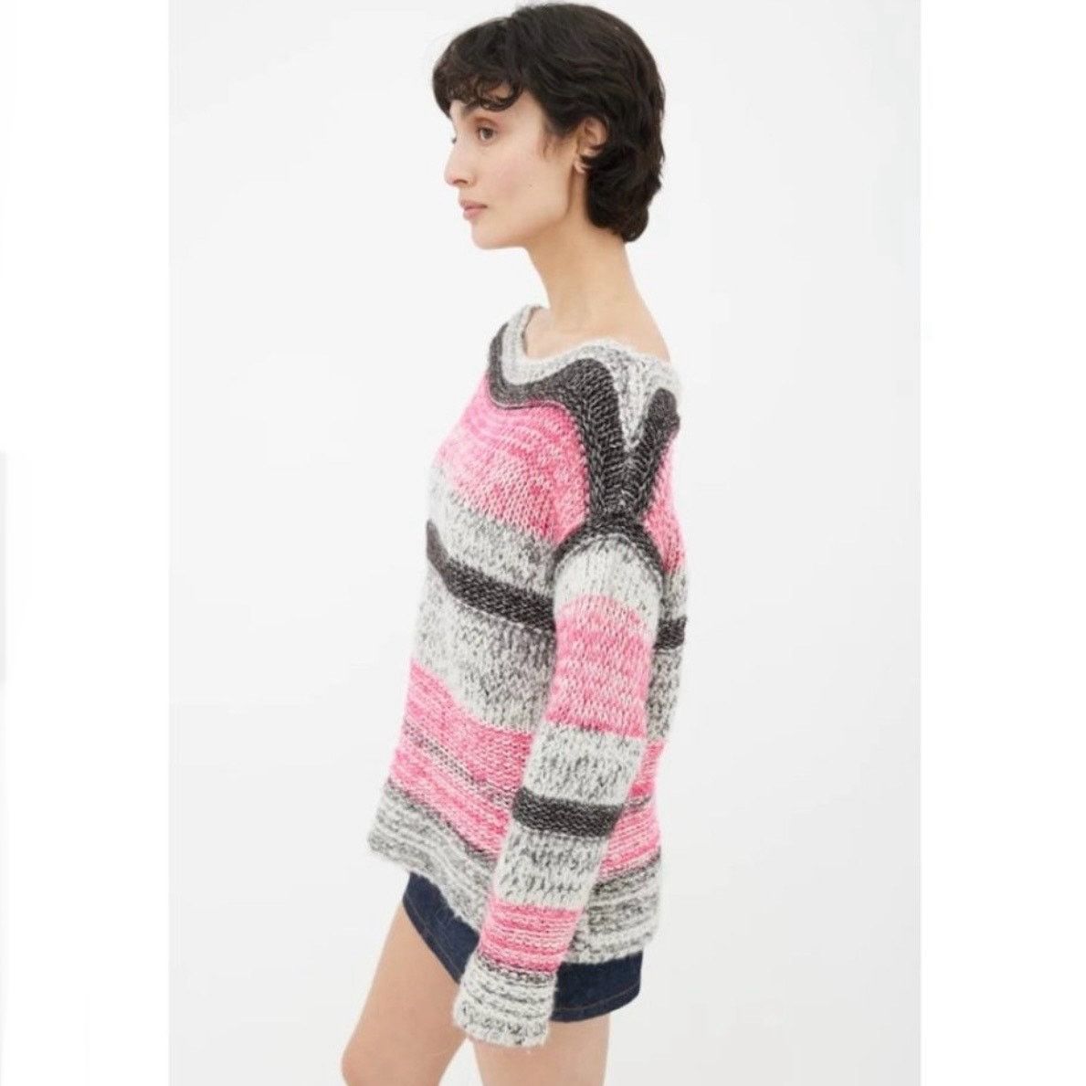 Isabel Marant Etoile Isabel Marant Pit Striped Bateau Sweater in Fuchsia Size S / US 4 / IT 40 - 2 Thumbnail