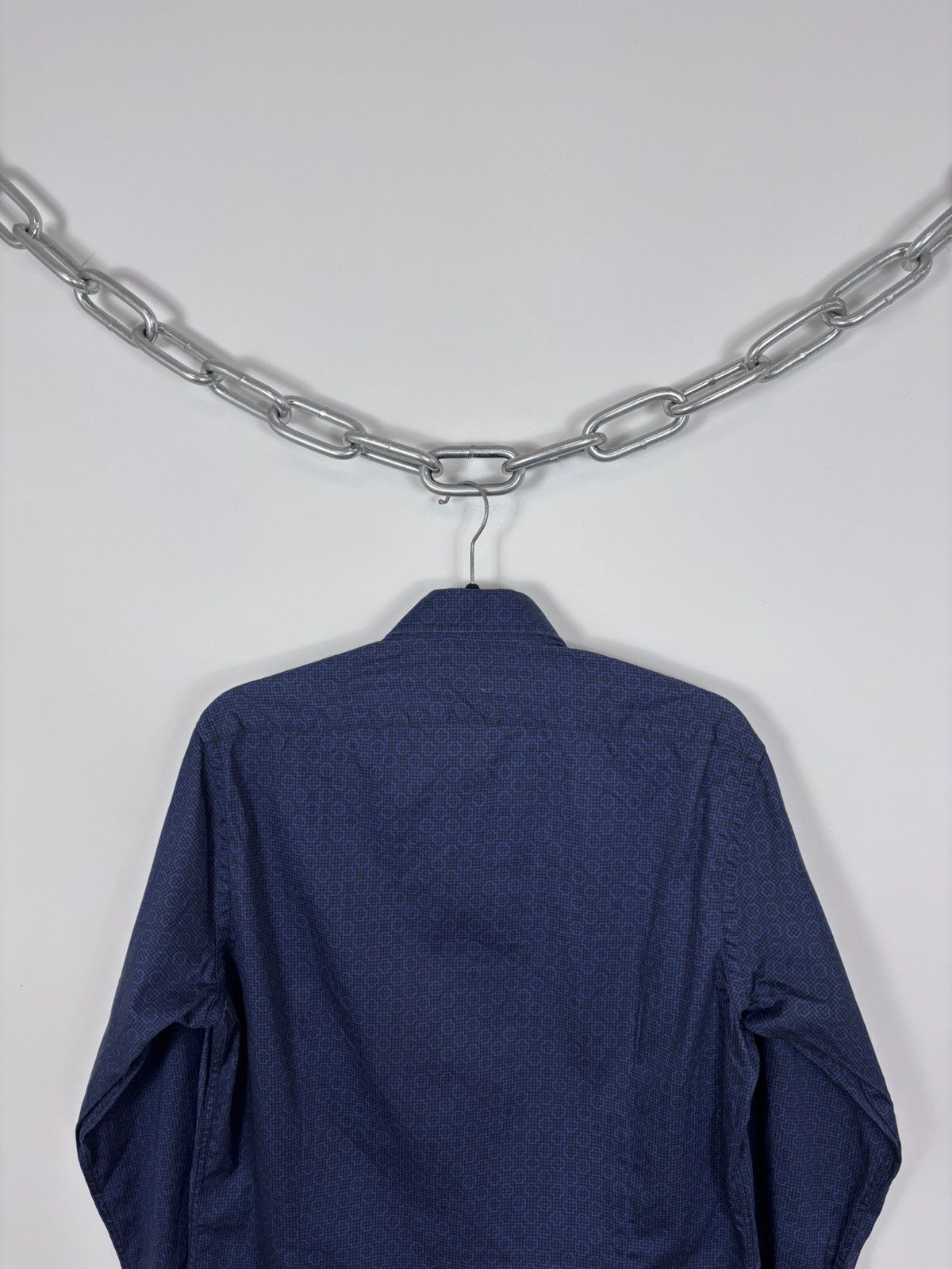 William Hunt William Hunt Savile Row Men’s Navy Blue Button Down Shirt Size US L / EU 52-54 / 3 - 13 Thumbnail