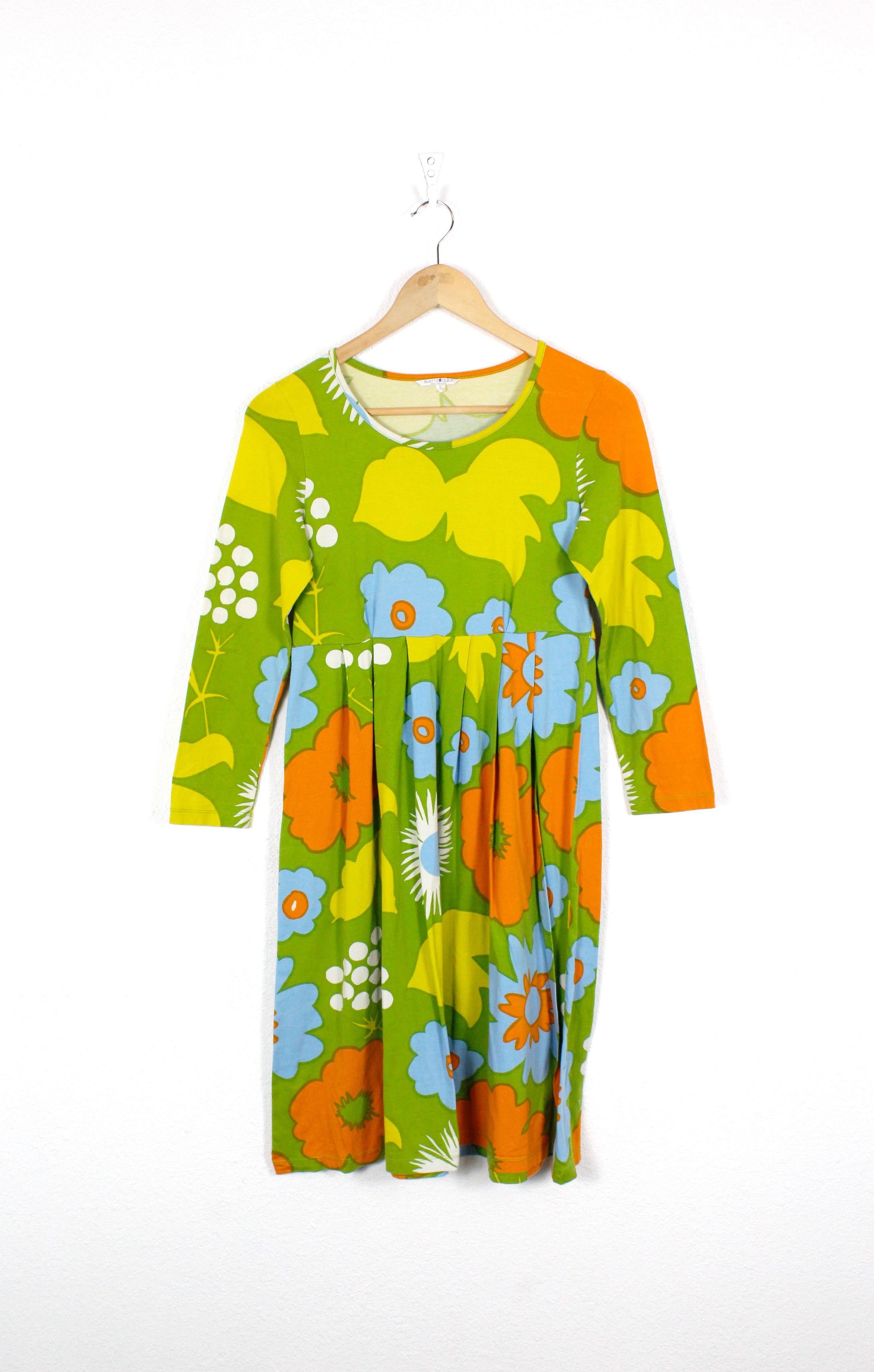 Designer × Marimekko Marimekko Mika Piirainen Floral Dress Y2K S Size S / US 4 / IT 40 - 1 Thumbnail