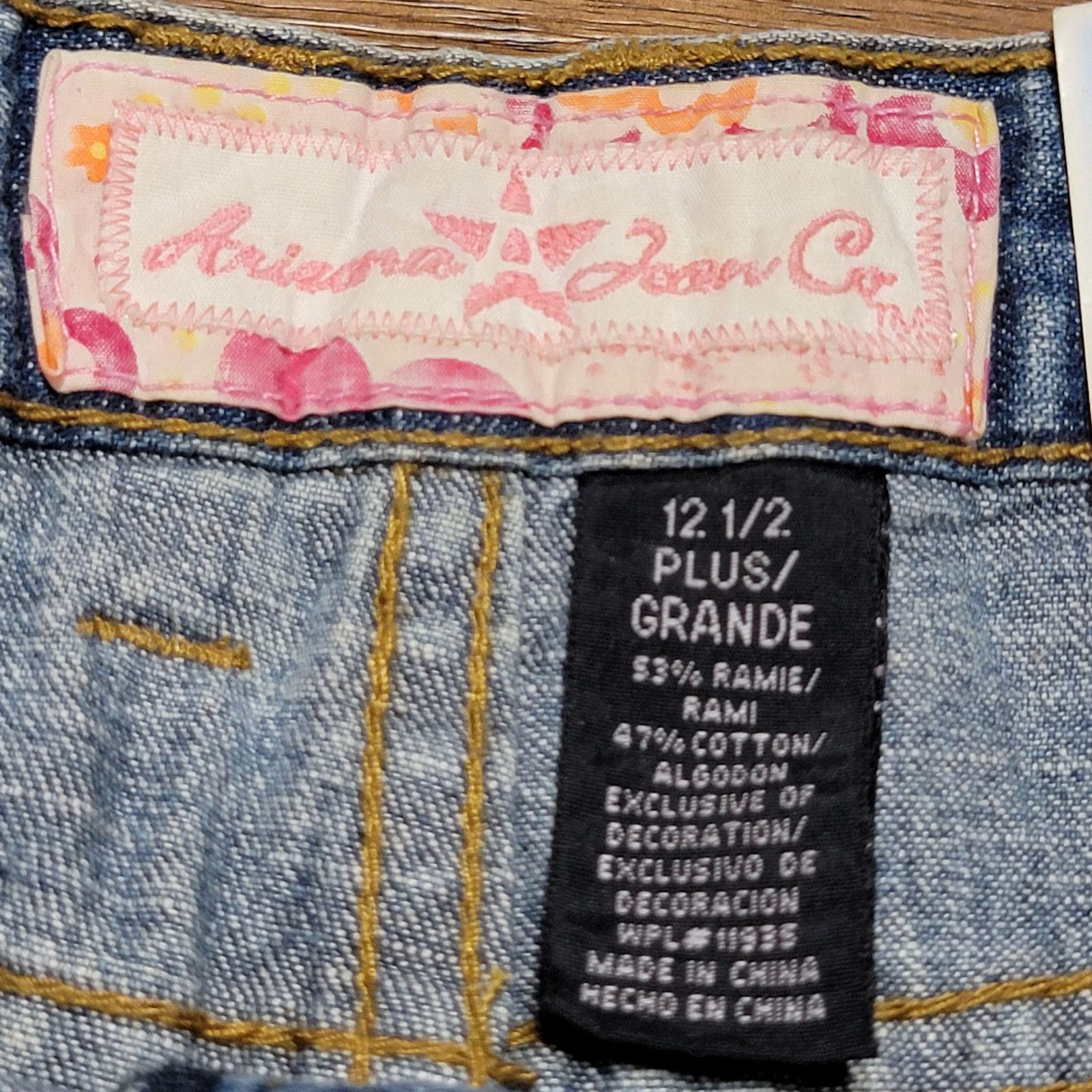 Arizona Jean Co. Arizona Jeans Co. Plus Girls Denim Shorts - 12 1/2 Plus NWT Size US 30 / EU 46 - 3 Thumbnail