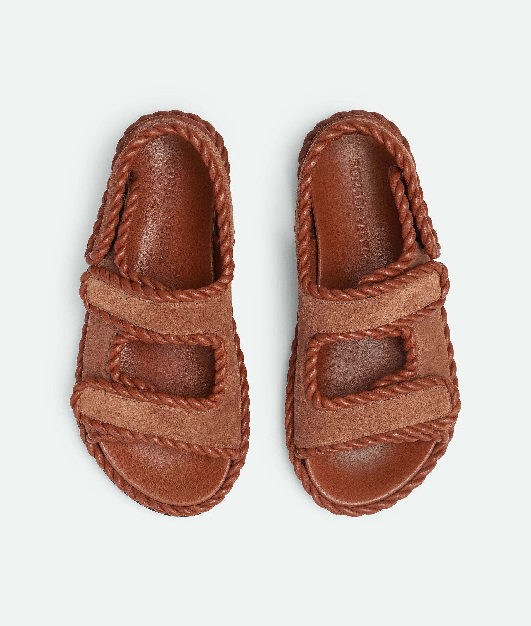 Bottega Veneta o1bcso1str0725 Jack Flat Sandals in Brown Size US 9 / IT 39 - 4 Thumbnail