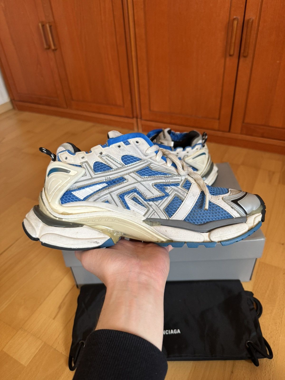 Balenciaga Balenciaga Runner Blue White Size US 9 / EU 42 - 4 Thumbnail