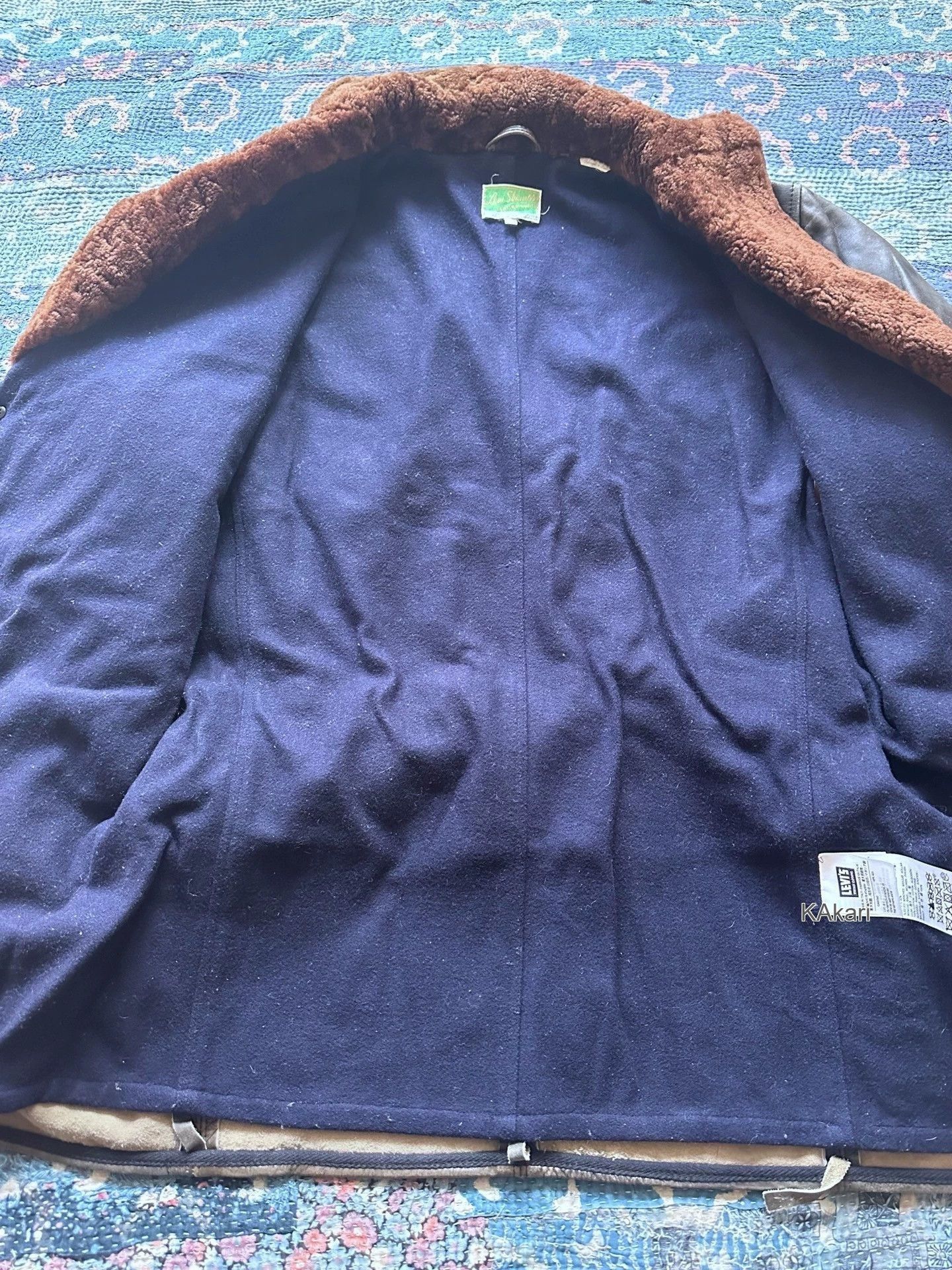 Levi's Brown Leather Jacket with Fur Collar - Size M Size US XXS / EU 40 - 6 Thumbnail