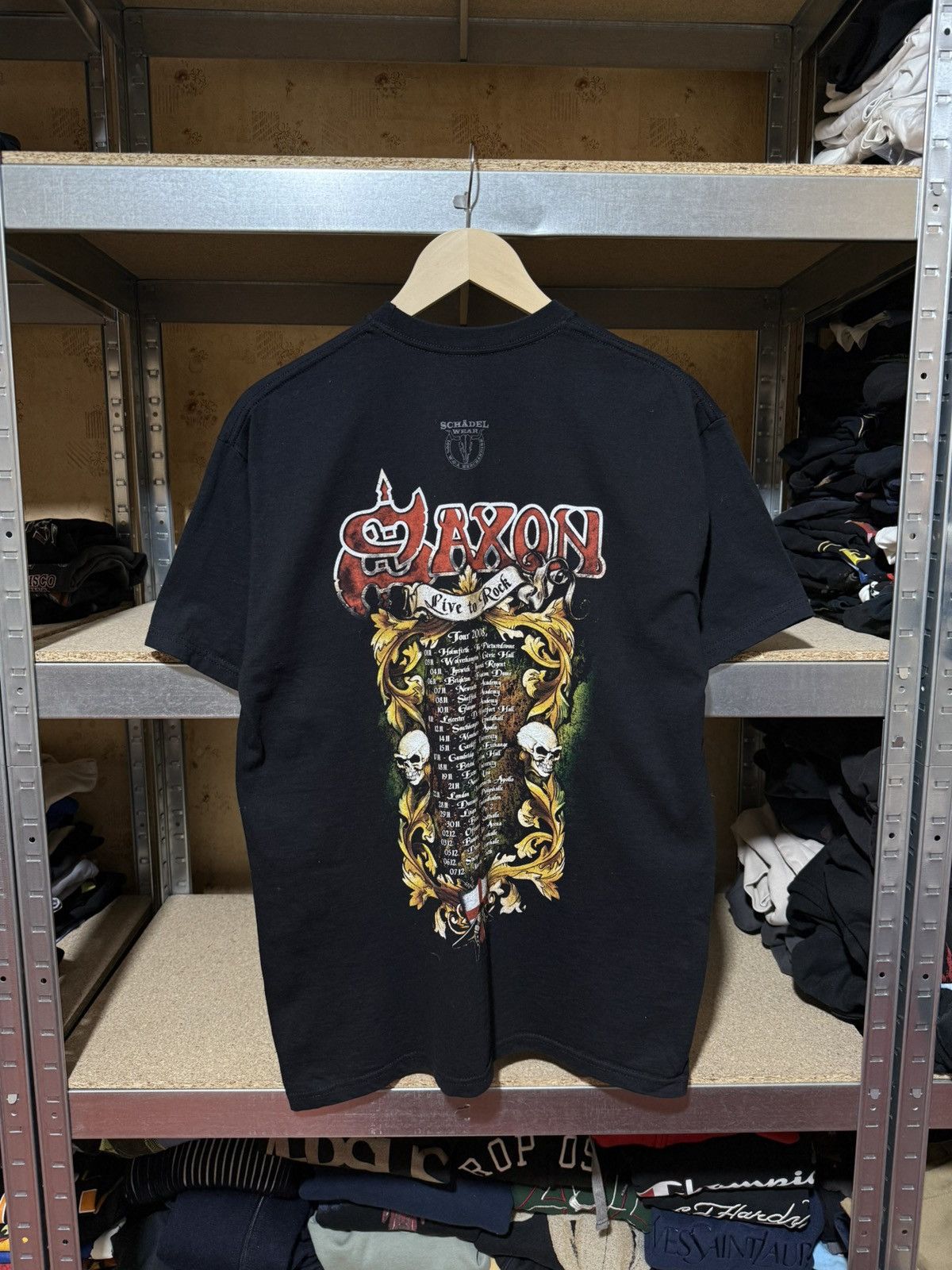 Band Tees × Vintage Vintage Saxon Live To Rock Tour 2009 Band T-Shirt Y2K Hype Size US M / EU 48-50 / 2 - 2 Thumbnail