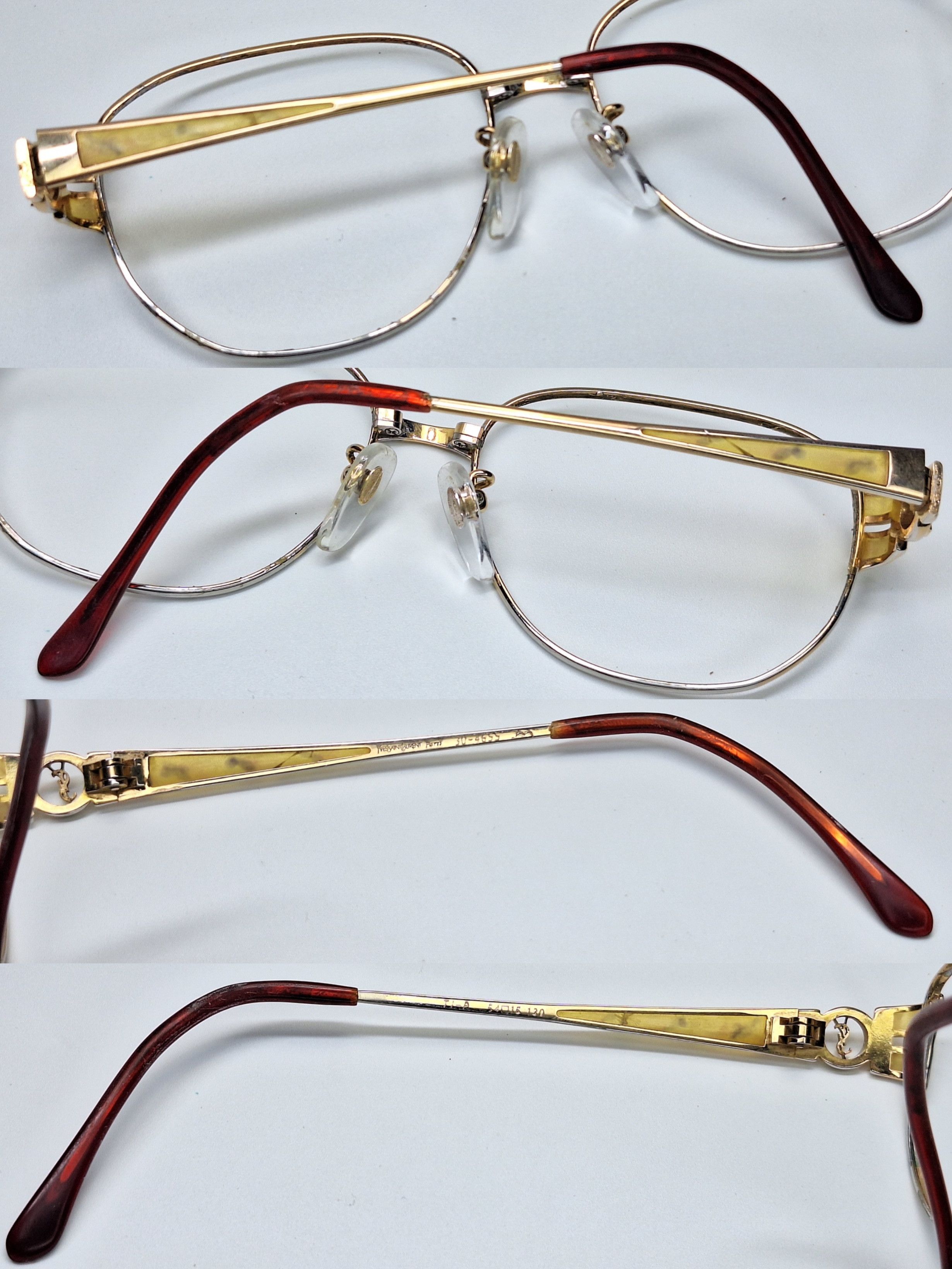 Yves Saint Laurent Yves Saint Laurent 30-4655 Pure Titanium Oval Eyeglasses Size ONE SIZE - 3 Thumbnail