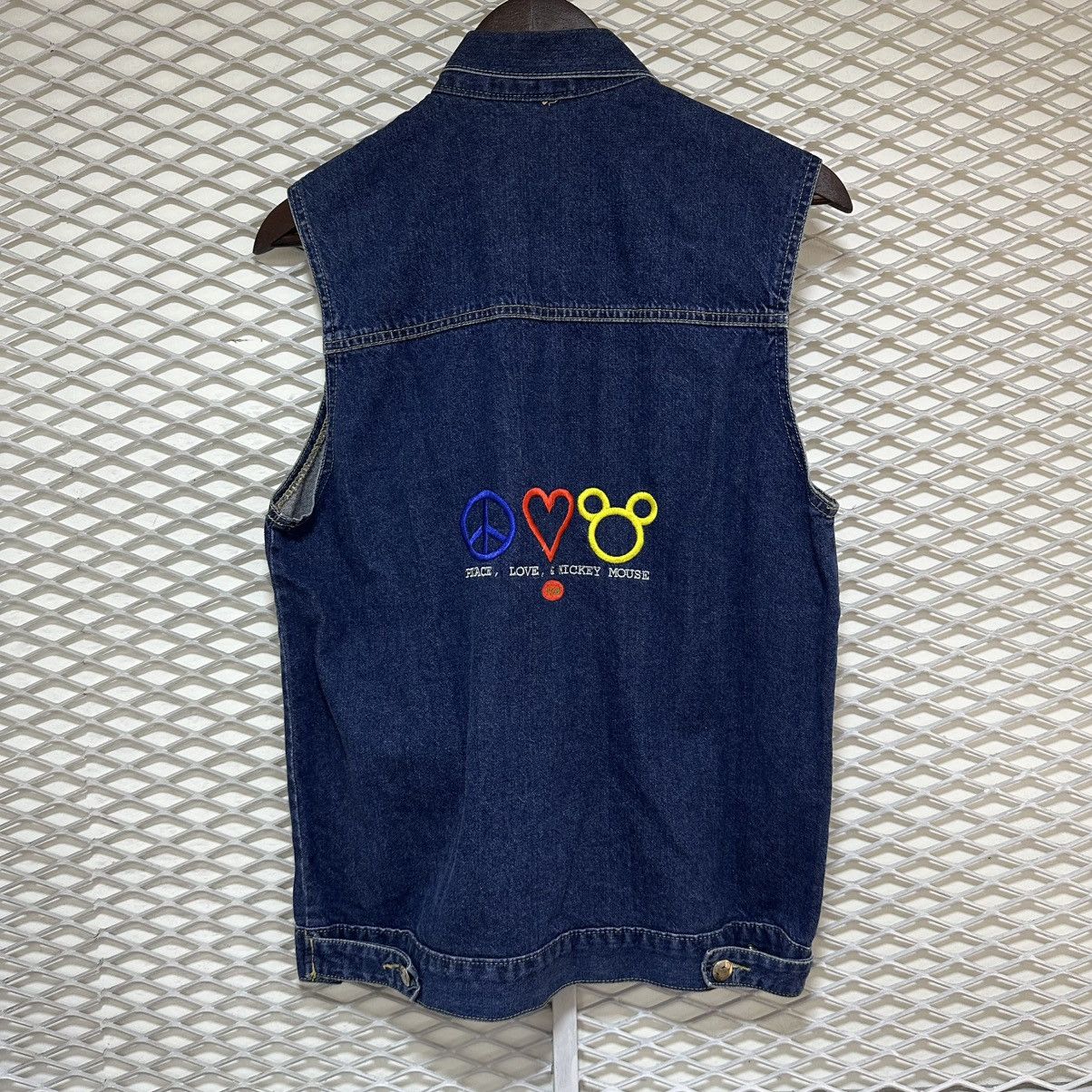 Mickey Mouse 90's Vintage "Mickey Unlimited Disney" Peace,Love,Mouse Sign Size US M / EU 48-50 / 2 - 2 Thumbnail