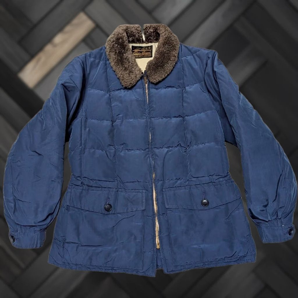 Eddie Bauer VINTAGE Eddie Bauer Women Coat Mouton Down Yukon S Blue Goose Down Puffer Jacket Grid 1970's - Womens, XS? Size S / US 4 / IT 40 - 1 Thumbnail