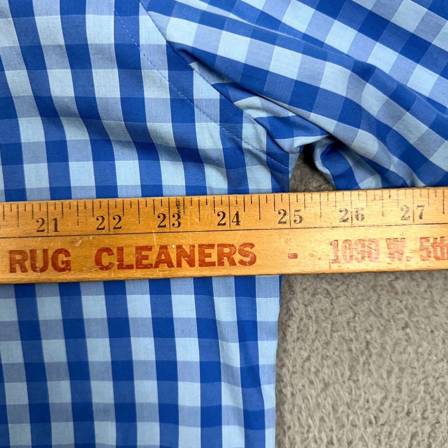 Peter Millar Peter Millar Button-Up Shirt Gingham Blue Seaside Finish Long Sleeve Mens L Large Casual Workwear Preppy Button-Down Collared Size US L / EU 52-54 / 3 - 6 Thumbnail