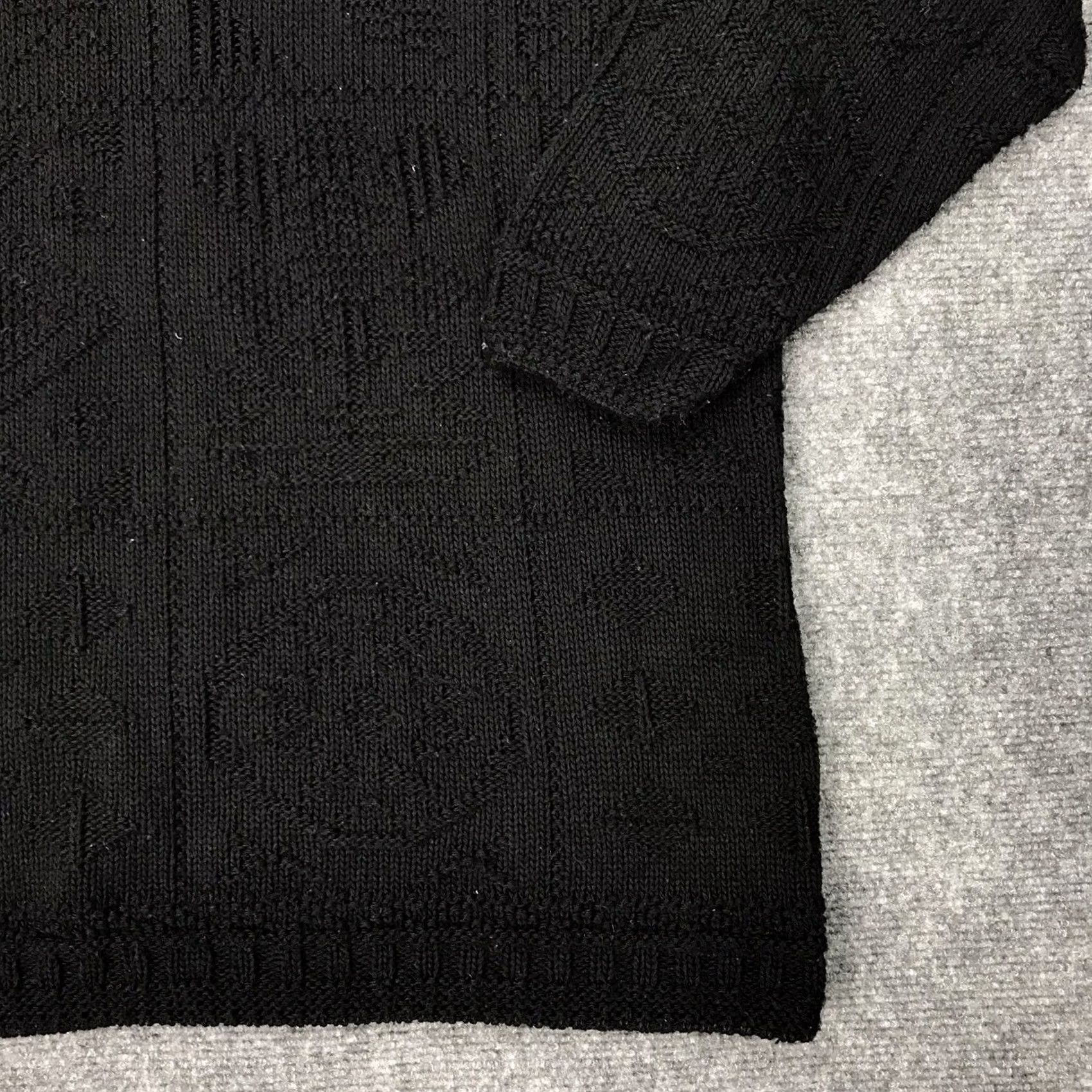 Vintage VTG 90s Alfred Dunner Women Black Cable Knit Sweater 3/4 Sleeves Medium Made USA Size M / US 6-8 / IT 42-44 - 5 Thumbnail