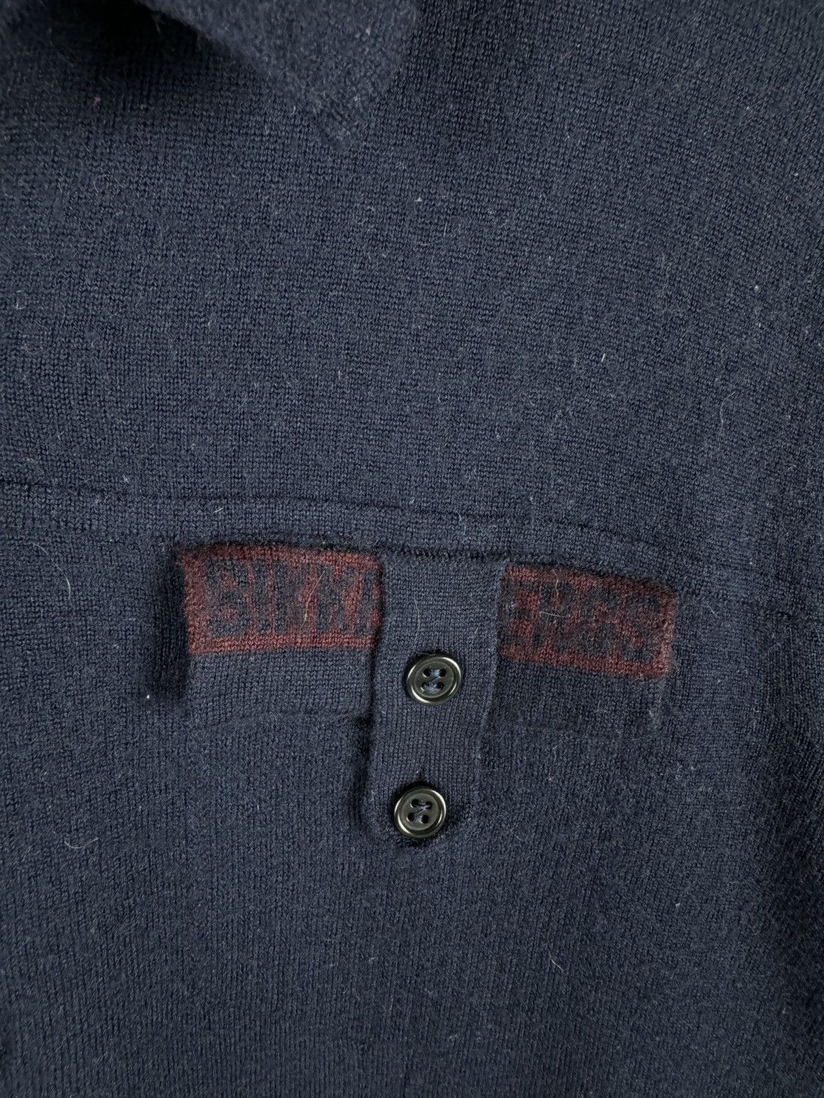 Dirk Bikkembergs Bikkembergs wool two pockets long sleeve polo shirt Size US L / EU 52-54 / 3 - 5 Thumbnail