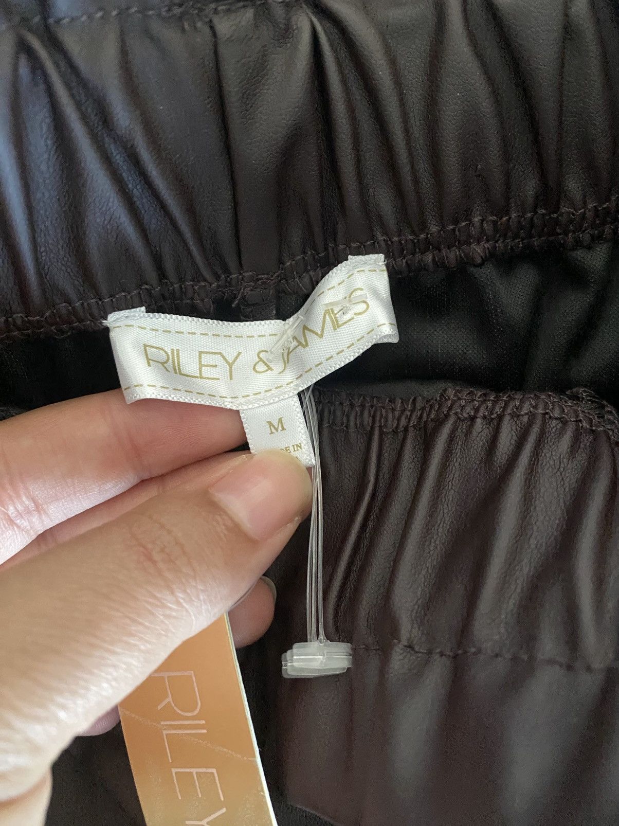 Other RILEY & JAMES Faux Leather Shorts Women Sz M Paper Bag Waist Size 32" / US 10 / IT 46 - 8 Thumbnail