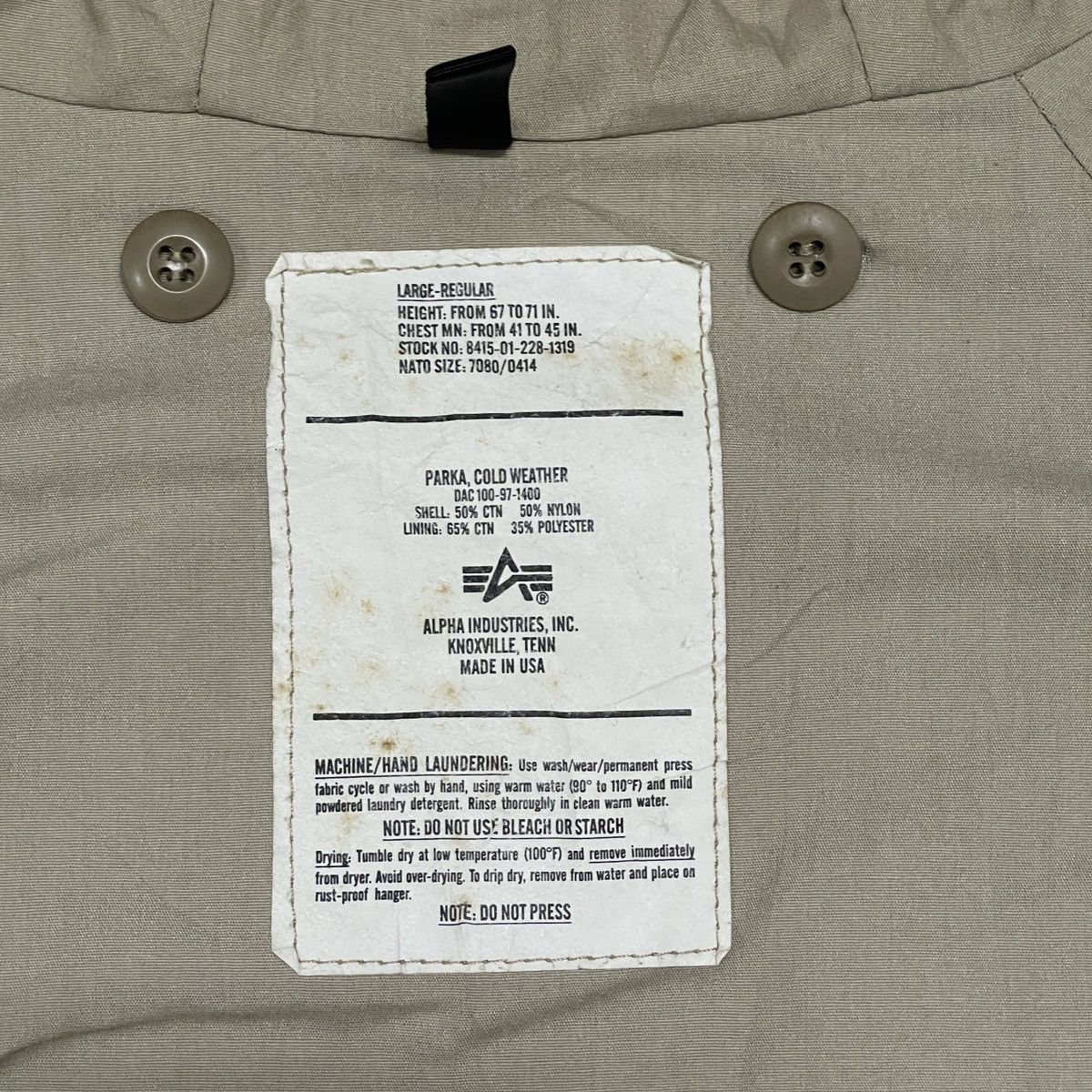 Alpha Industries Vintage 1997 Alpha Industries Gen 1 Military Parka Jacket Size US L / EU 52-54 / 3 - 23 Thumbnail