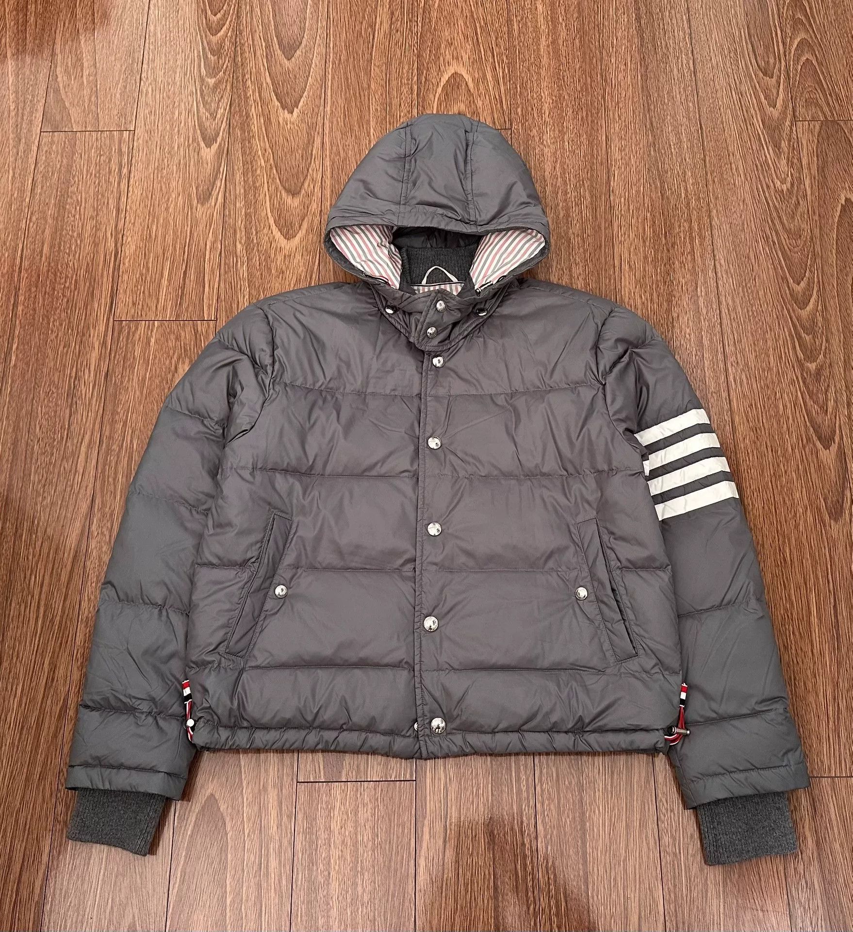Thom Browne THOM BROWNE 4-Stripe Nylon Down Jacket Size US M / EU 48-50 / 2 - 1 Thumbnail