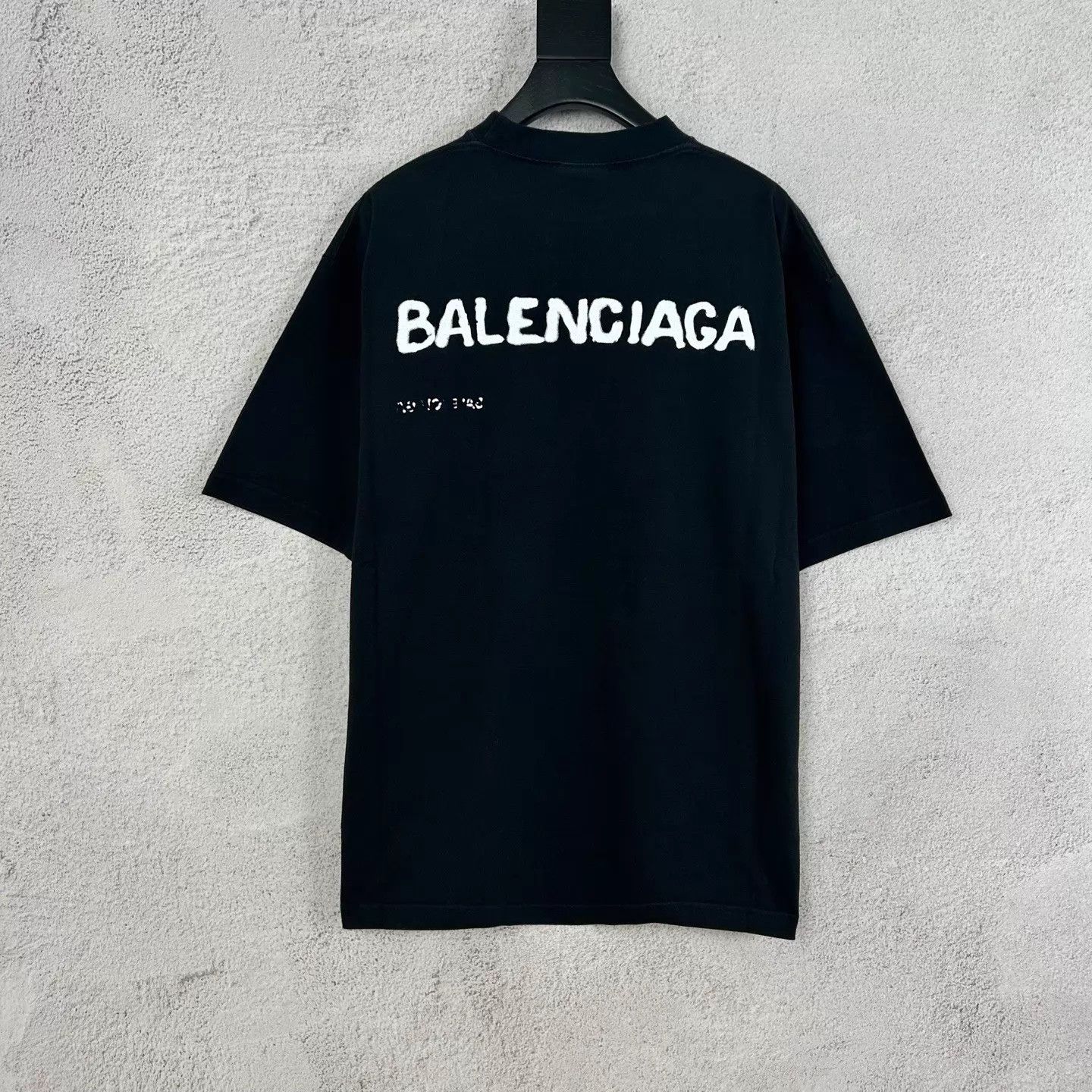 Balenciaga Balenciaga Logo Print Black Short Sleeve T-shirt XS Size XS / US 0-2 / IT 36-38 - 2 Thumbnail