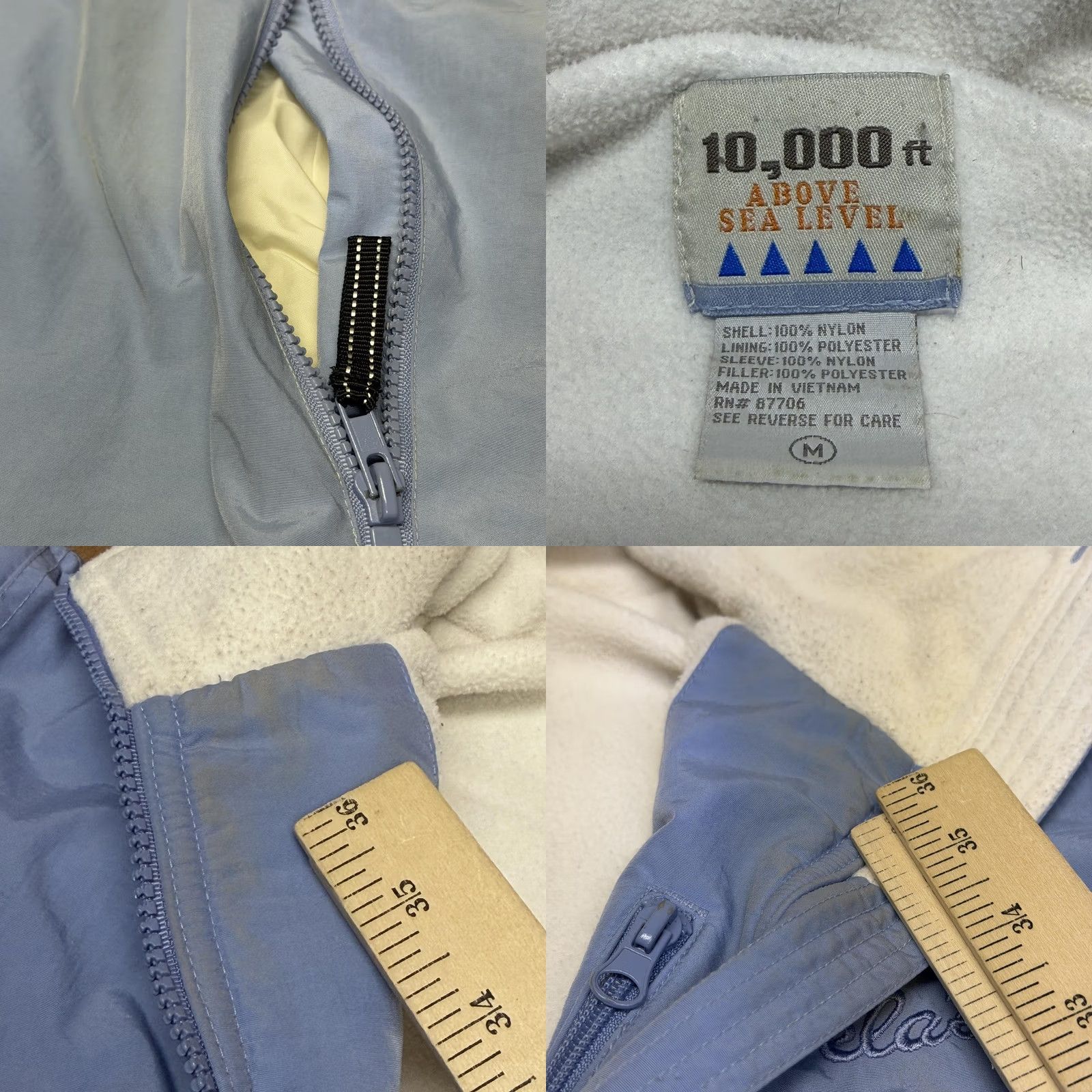 Vintage Cabela'S 10,000 Ft Insulation Jacket Mens Medium Blue Fleece Lined Nylon Coat Windbreaker Size US M / EU 48-50 / 2 - 8 Thumbnail