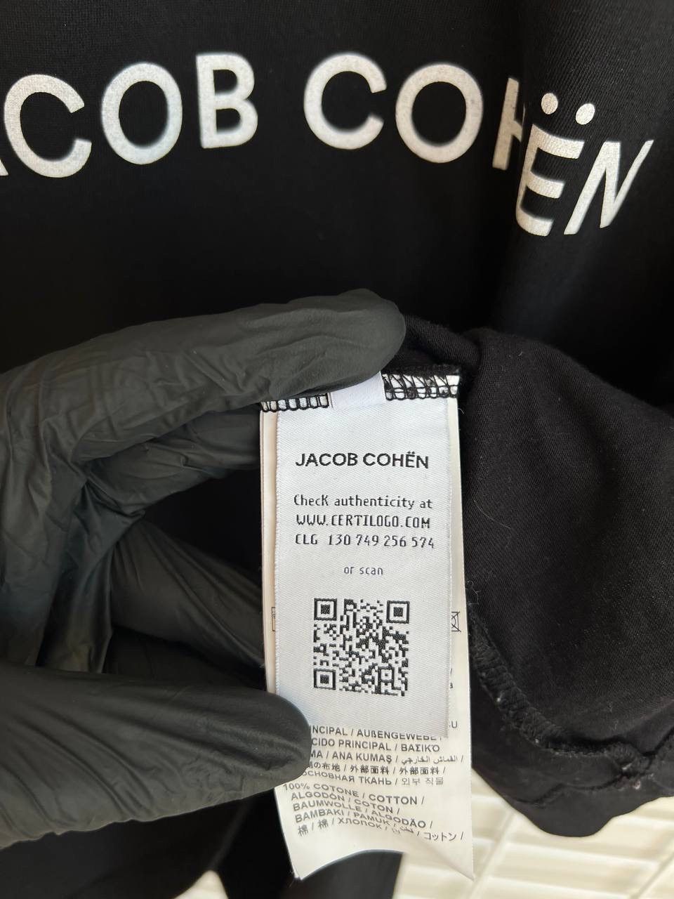 Jacob Cohen Jacob Cohen Big Logo Black T-Shirt Mens Size L Short Sleeve Size US L / EU 52-54 / 3 - 12 Thumbnail