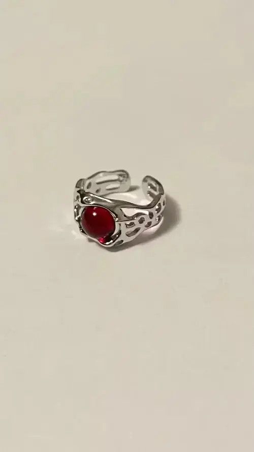 Handmade Electro Ring Crystal Stone Silver Abstract Star Pop Fantasy Size ONE SIZE - 3 Thumbnail
