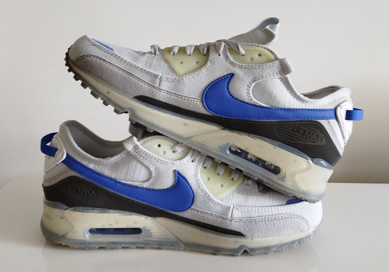Nike Nike Air Max Terrascape 90 Pure Platinum Hyper Royal Size US 11.5 / EU 44-45 - 2 Thumbnail