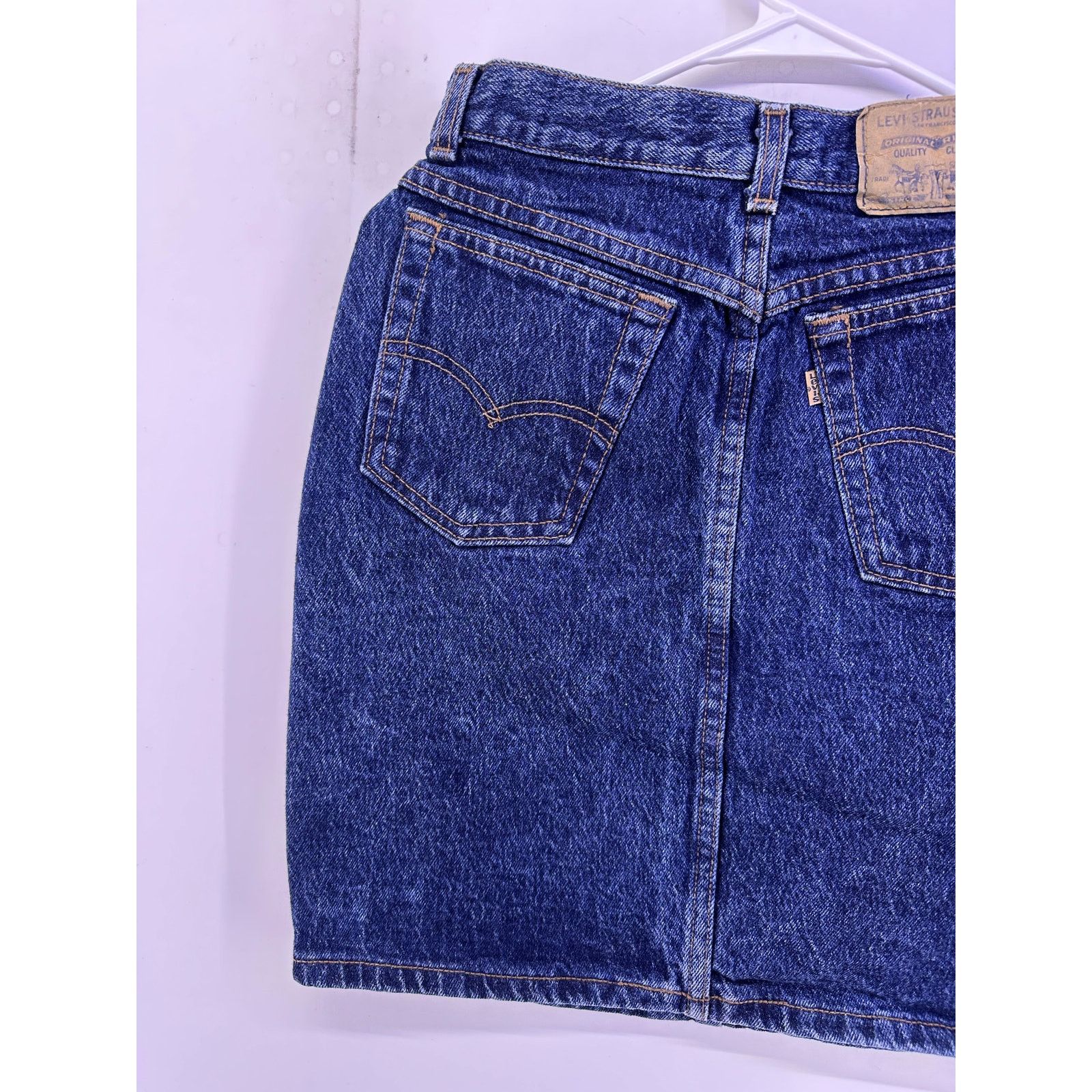 Levi's Vintage 90s Levi’s Batwing Blue Demin Skirt Size 11 Women’s Size 32" / US 10 / IT 46 - 10 Thumbnail
