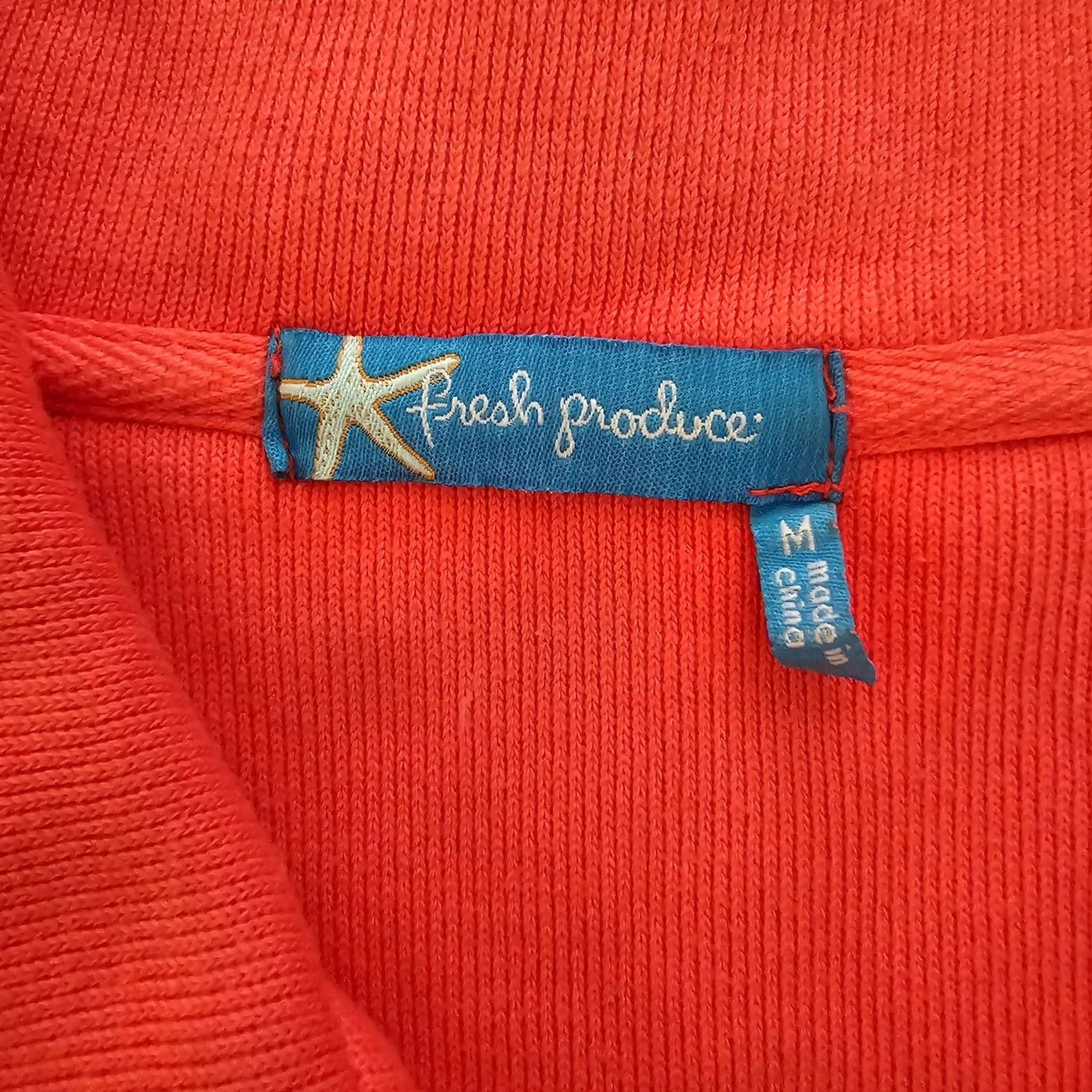 Vintage Fresh Produce Sweater Pullover Womens Medium Orange 1/4 Zip Long Sleeve Casual Size M / US 6-8 / IT 42-44 - 3 Thumbnail