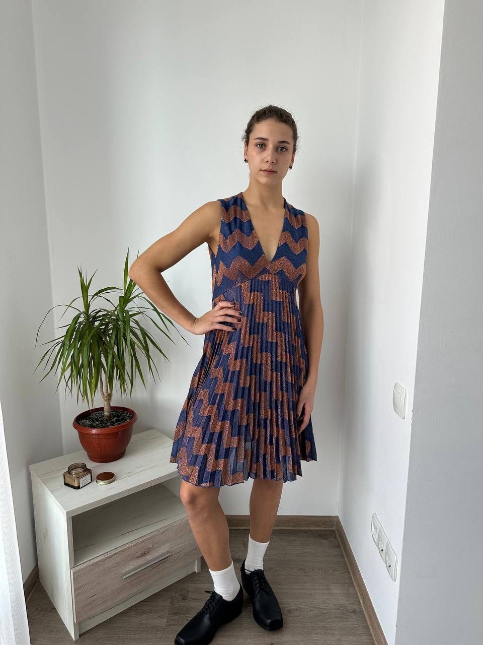 Missoni × Vintage Vintage Missoni Womens Zig Zag Multicolour Dress Size M / US 6-8 / IT 42-44 - 10 Thumbnail