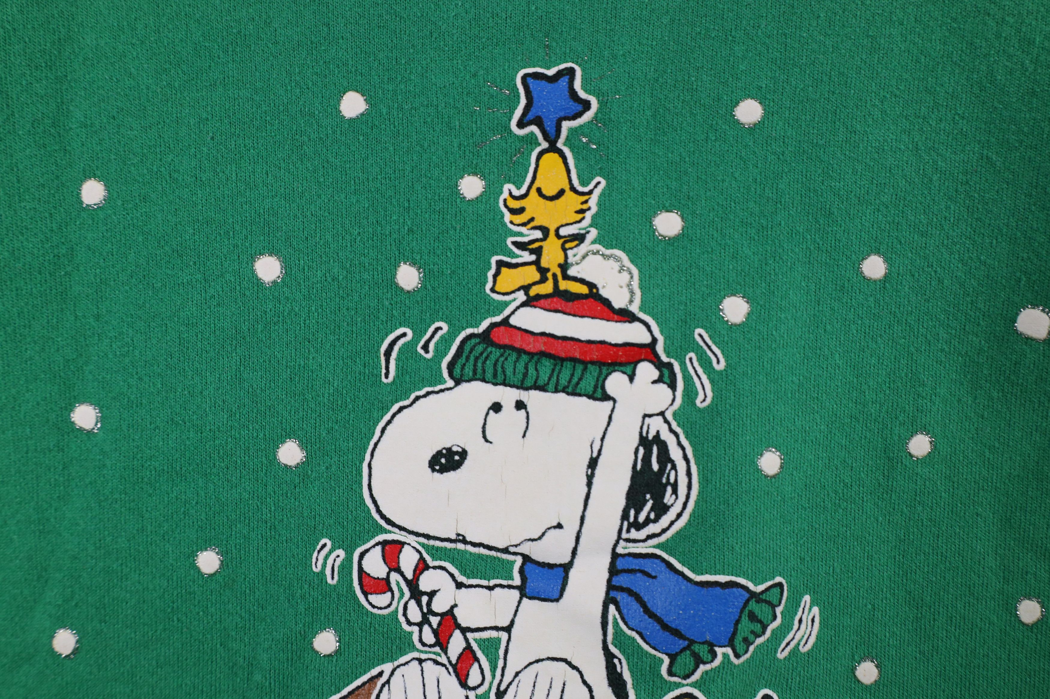 Vintage Vintage 90s Charlie Brown Peanuts Christmas Tree Sweatshirt Size US L / EU 52-54 / 3 - 5 Thumbnail