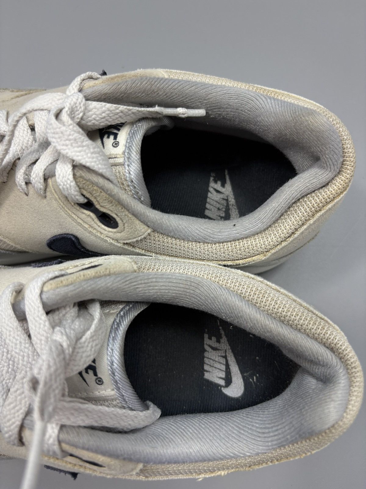 Nike Nike Air Max 1 Low Platinum Dark Obsidian mens shoes Size US 8 / EU 41 - 13 Thumbnail