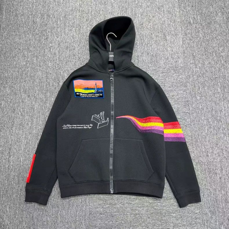Louis Vuitton Louis Vuitton Rainbow embroidered flocked hoodie 2501-Nexta Size US S / EU 44-46 / 1 - 1 Thumbnail