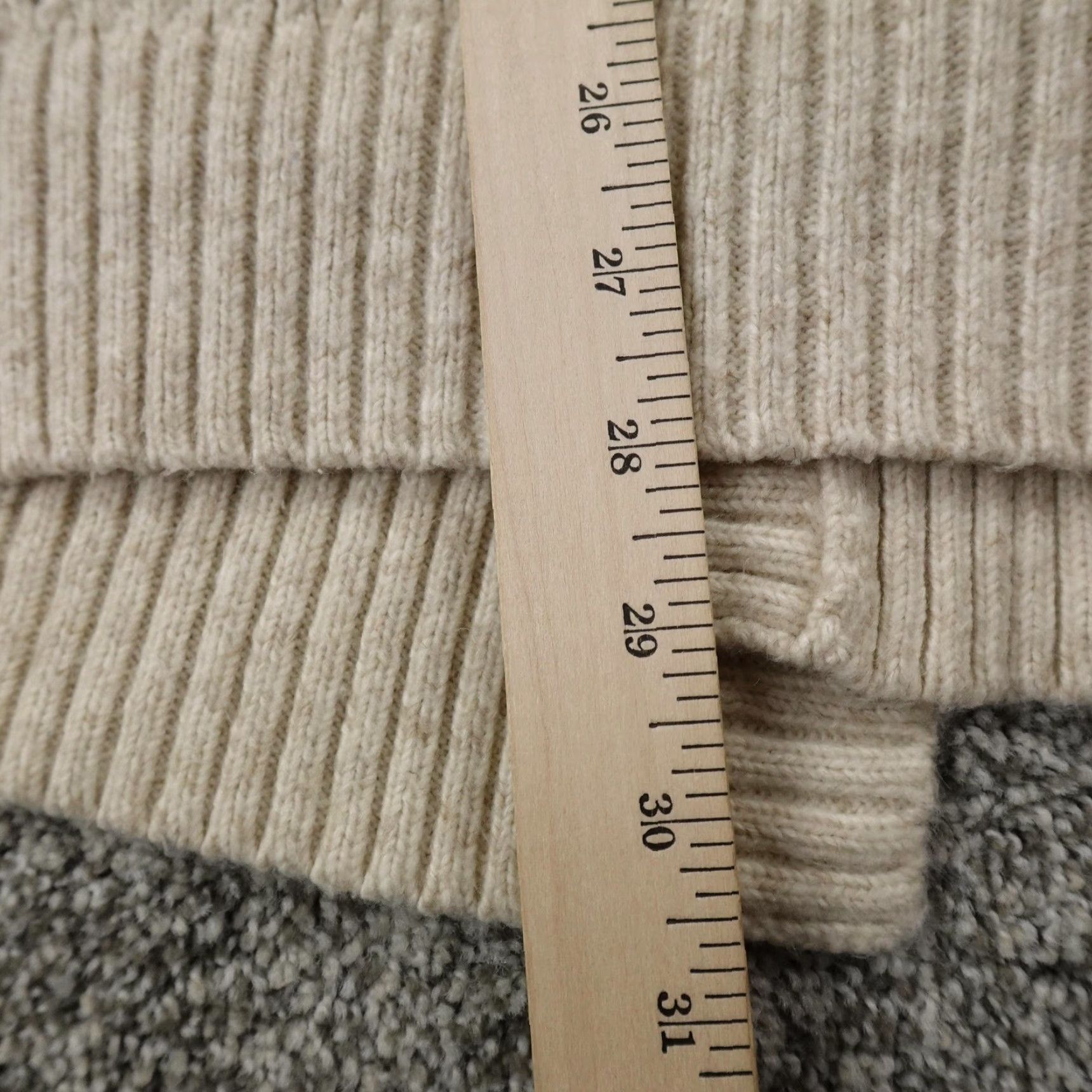American Eagle Outfitters American Eagle Cardigan Womens M Beige Open Front Knit Sweater V-Neck Pockets Size M / US 6-8 / IT 42-44 - 6 Thumbnail