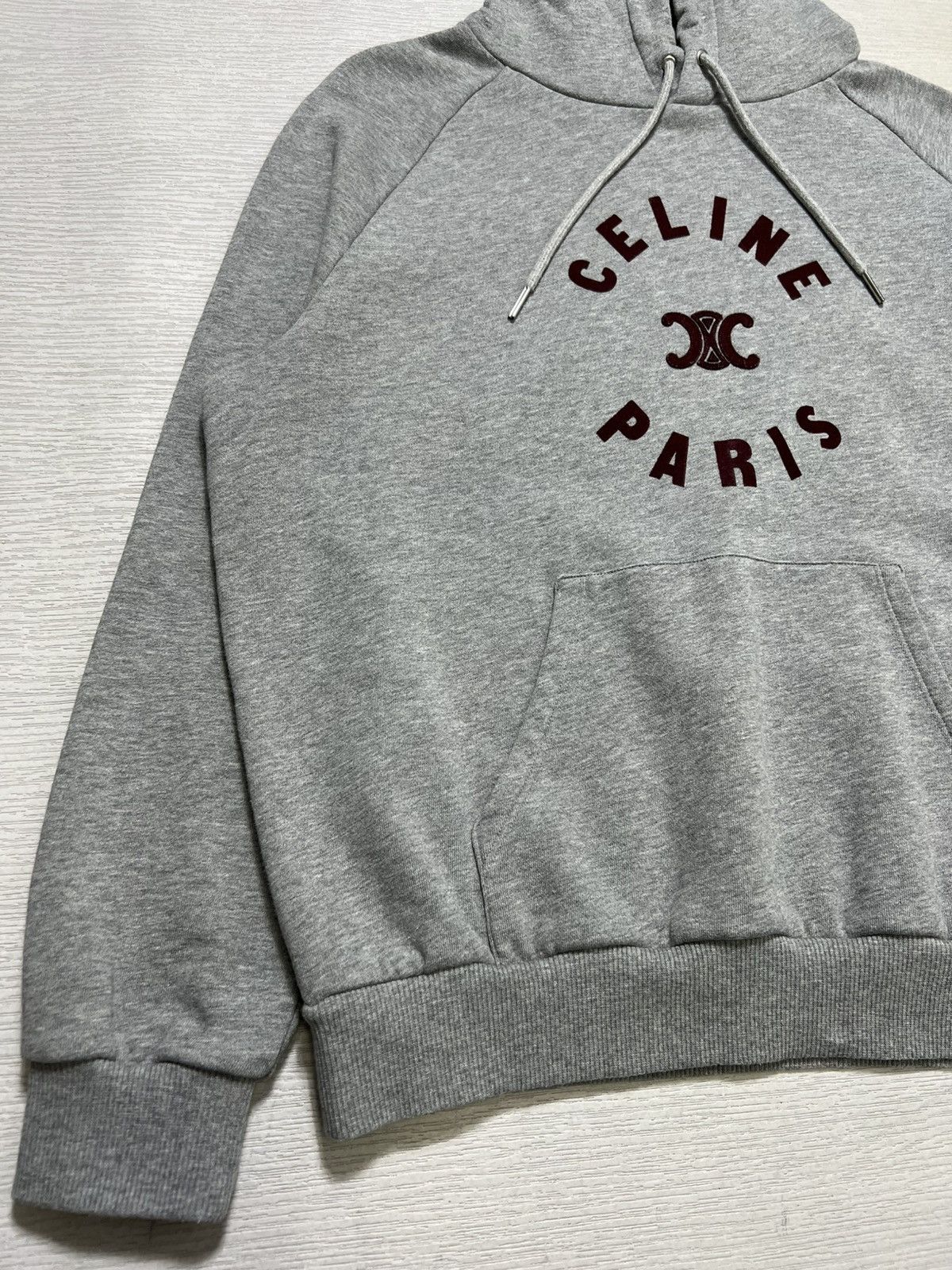 Celine Celine - Grey Triomphe Hoodie Size L / US 10 / IT 46 - 6 Thumbnail