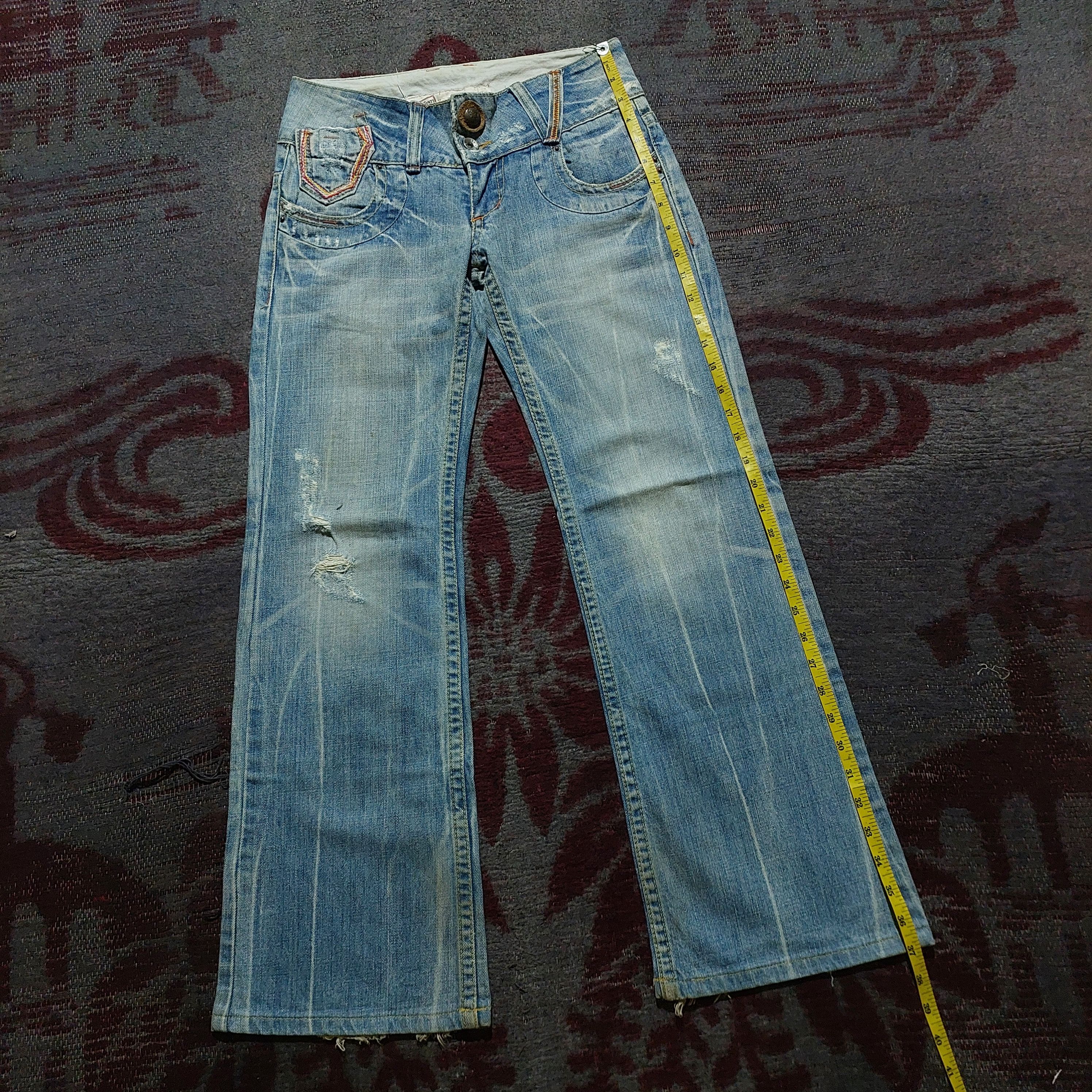 Tornado Mart Red pepper japan light blue washed flare denim Size US 28 / EU 44 - 15 Thumbnail