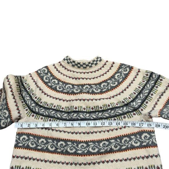 Handmade VTG Handmade in Norway Wool Cardigan Nordic Fair Isle Sweate Size M / US 6-8 / IT 42-44 - 12 Thumbnail